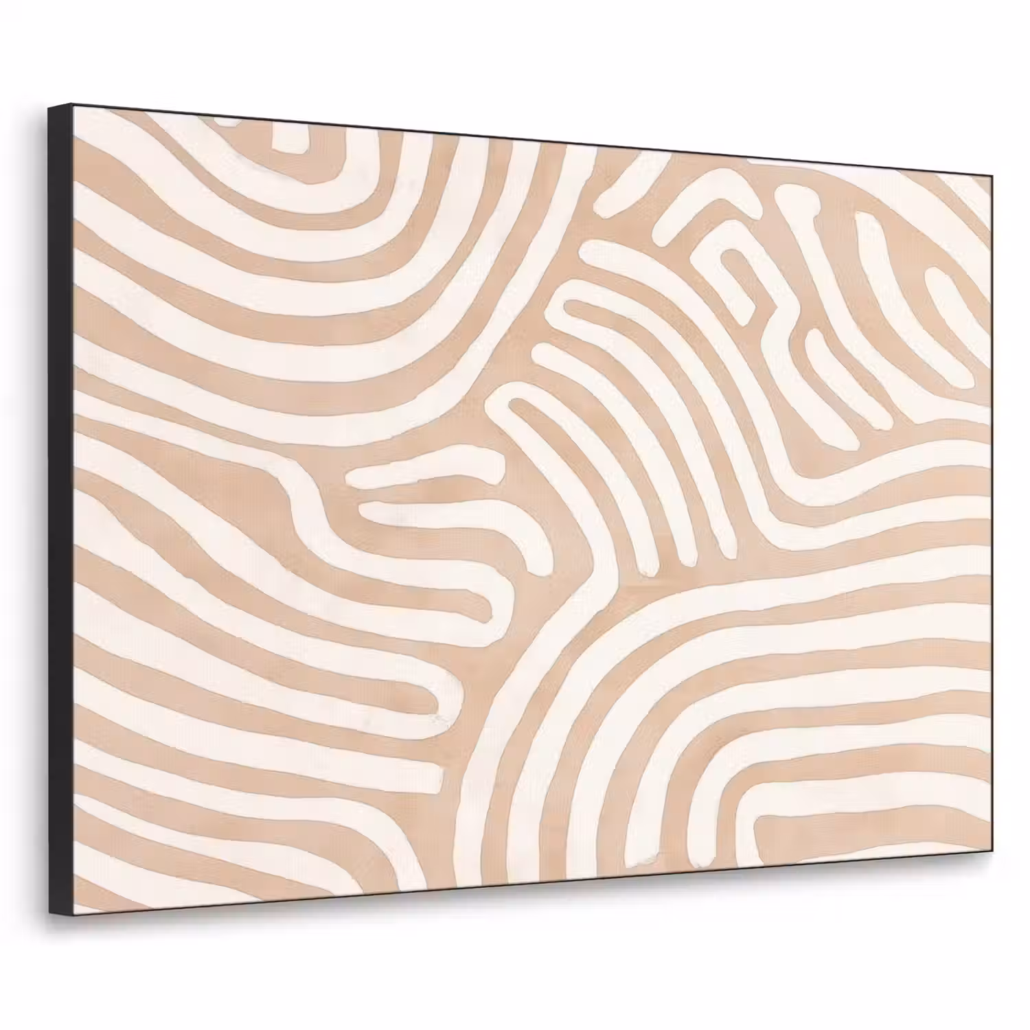 Beige - Aardspatroon Textielframe - compleet frame klein -3d