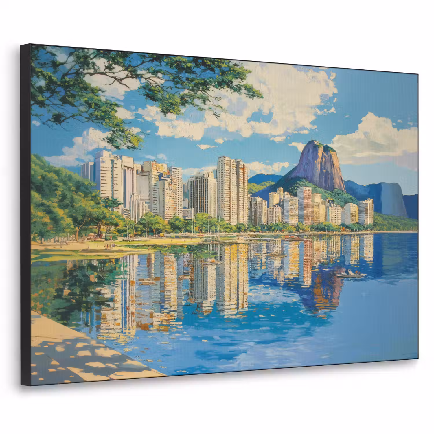 Berg - Skyline - Strand - Water Textielframe - compleet frame klein -3d