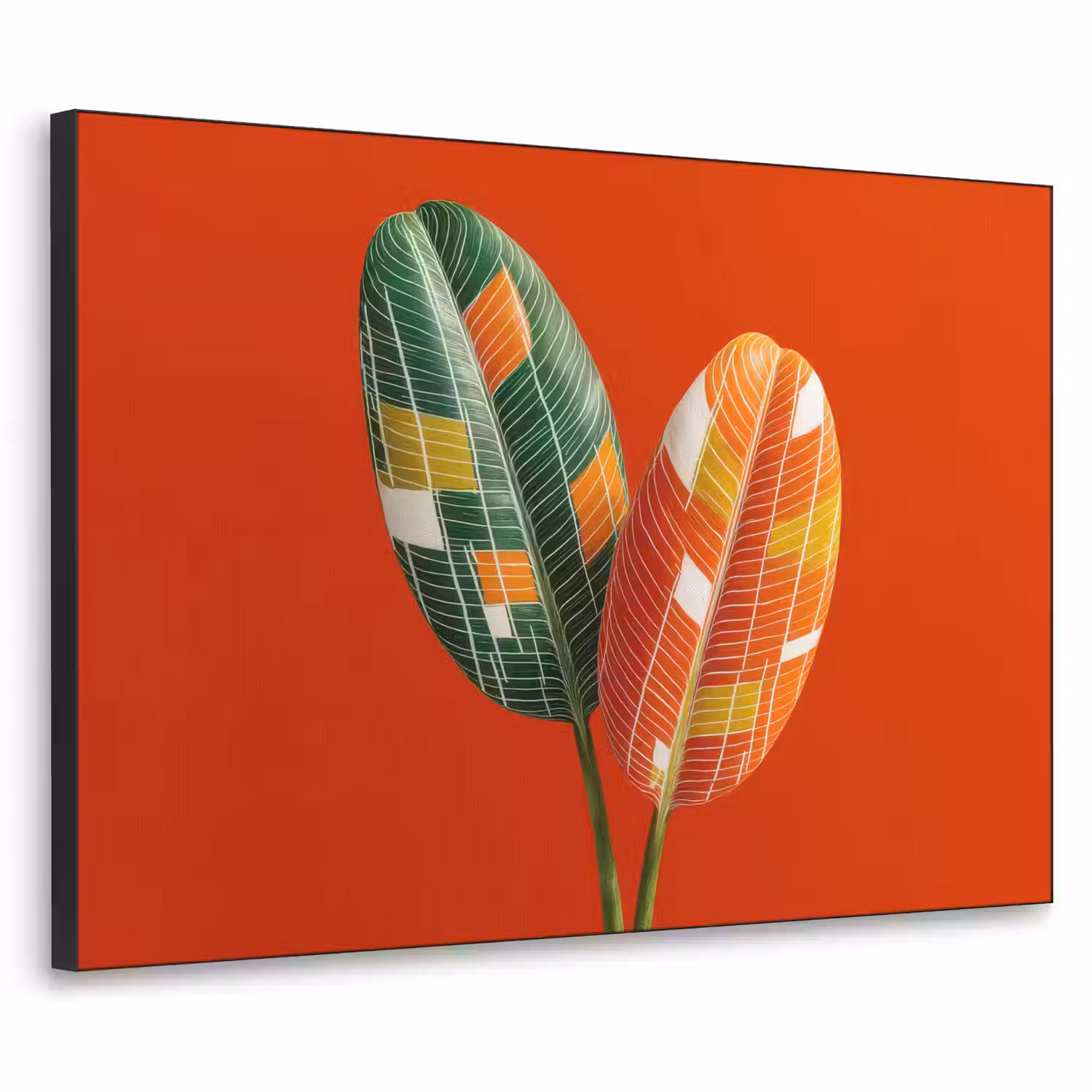 Bladeren - Ovaal - Mozaïek - Patroon Textielframe - compleet frame klein -3d