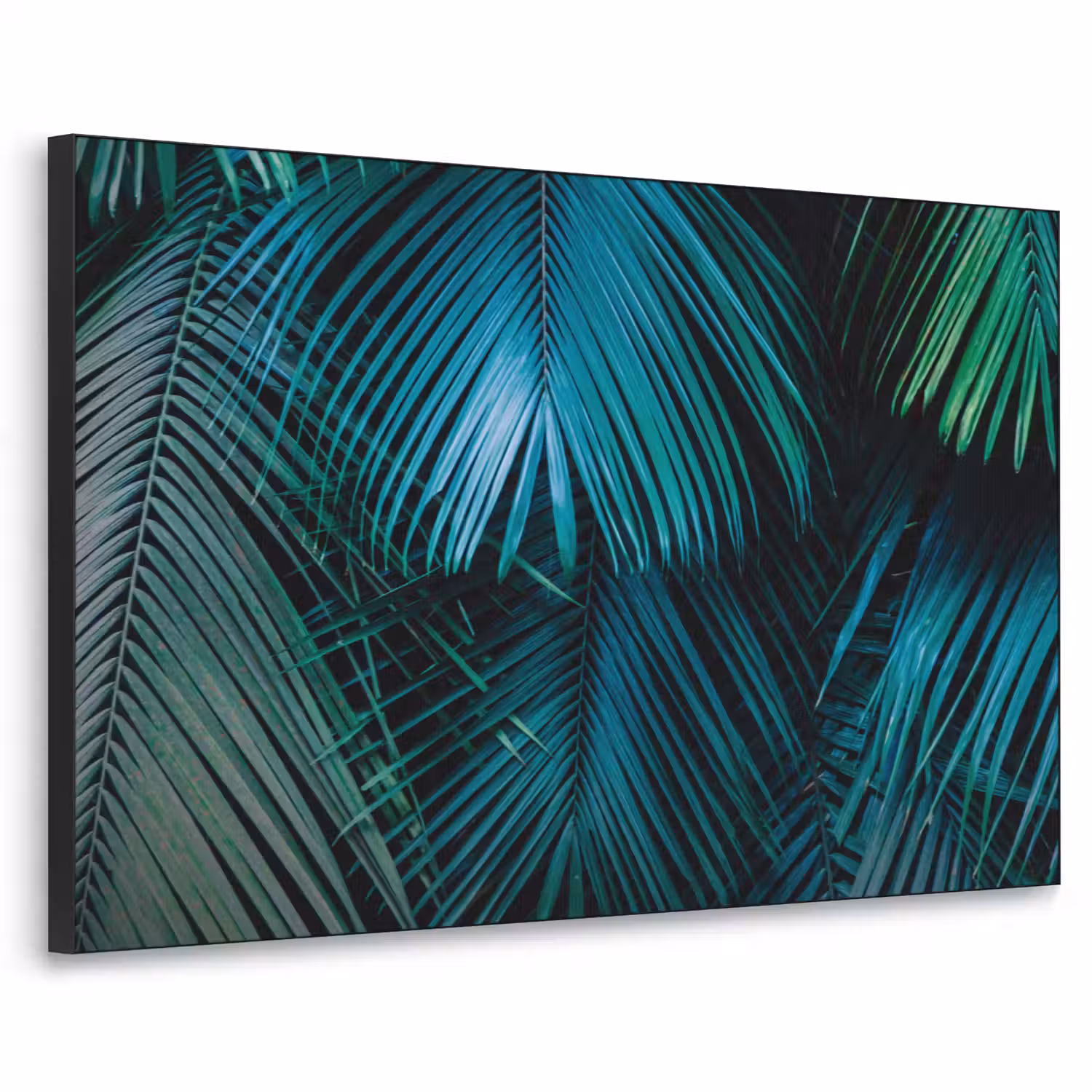 Bladeren - Tropisch - Jungle - Donkergroen Textielframe zwart klein -3d
