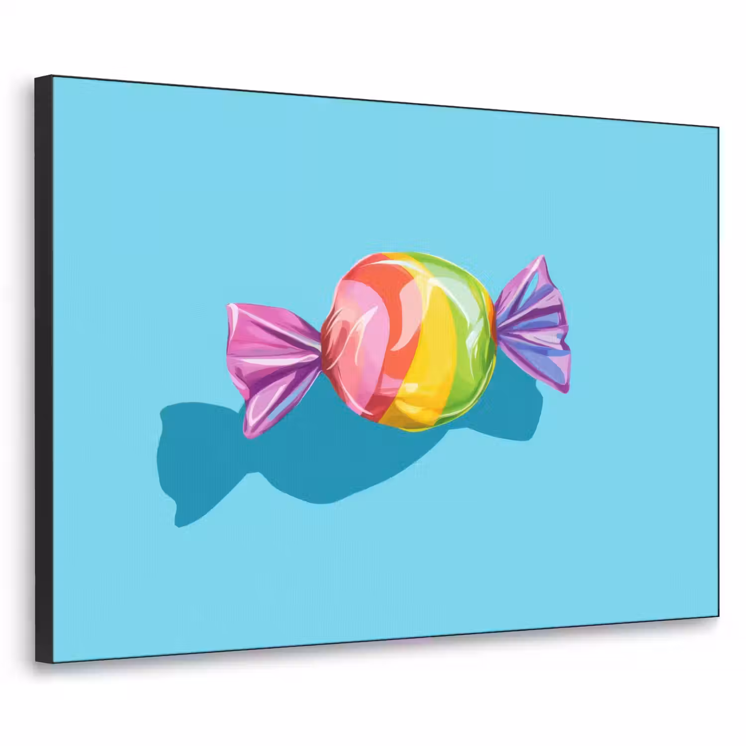 Blauw - Snoep - Regenboog Textielframe - compleet frame klein -3d