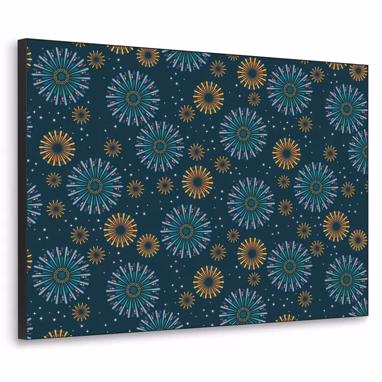Blauw - Patroon - Retro Textielframe - compleet frame klein 947 -3d
