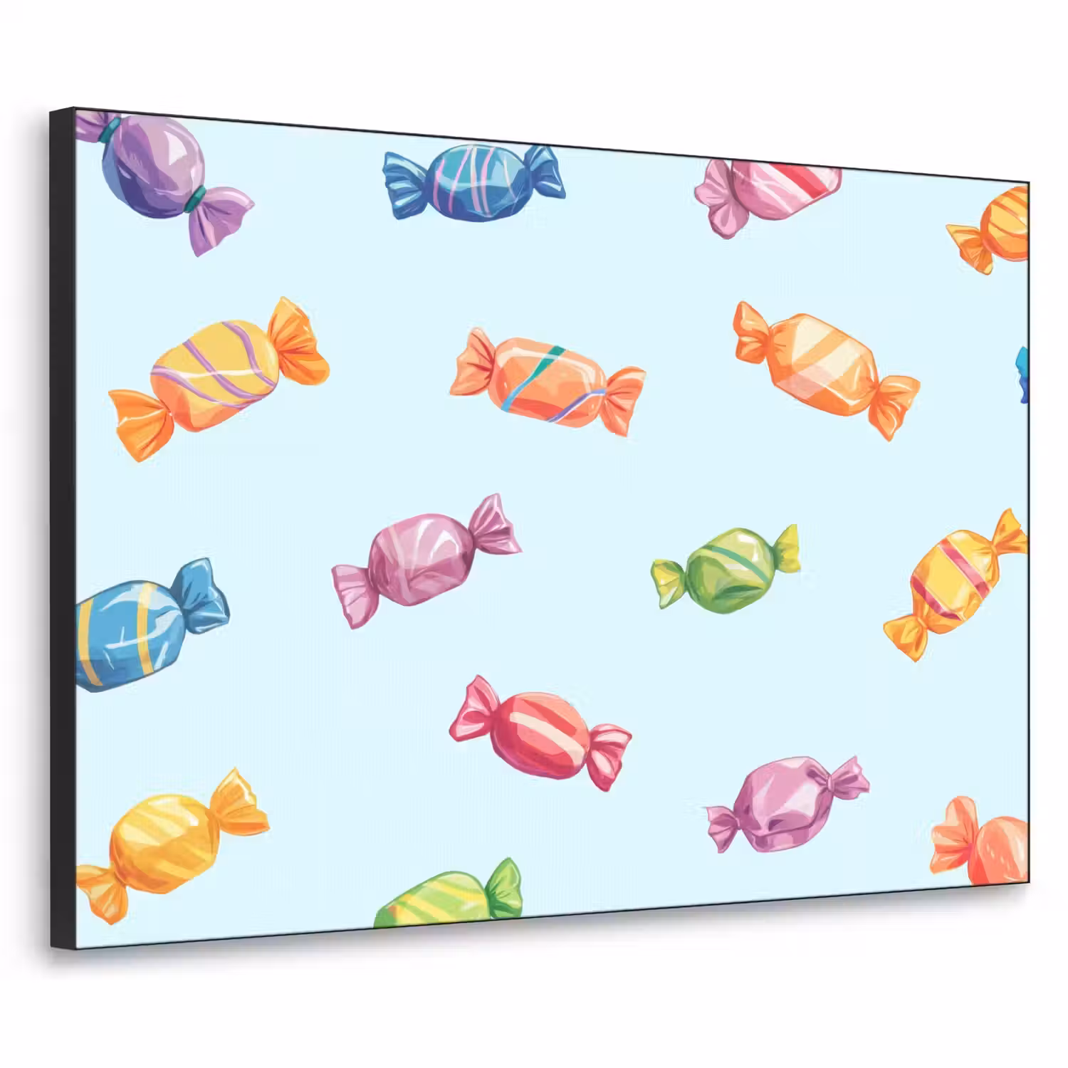 Blauw - Patroon - Snoep Textielframe - compleet frame klein -3d