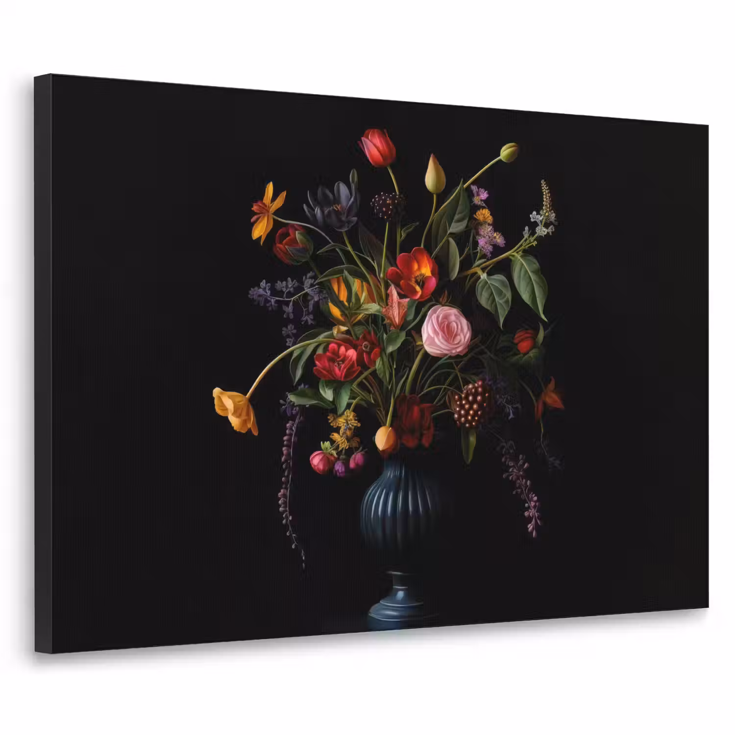 Bloemen - Bessen - Klassiek Textielframe - compleet frame klein -3d