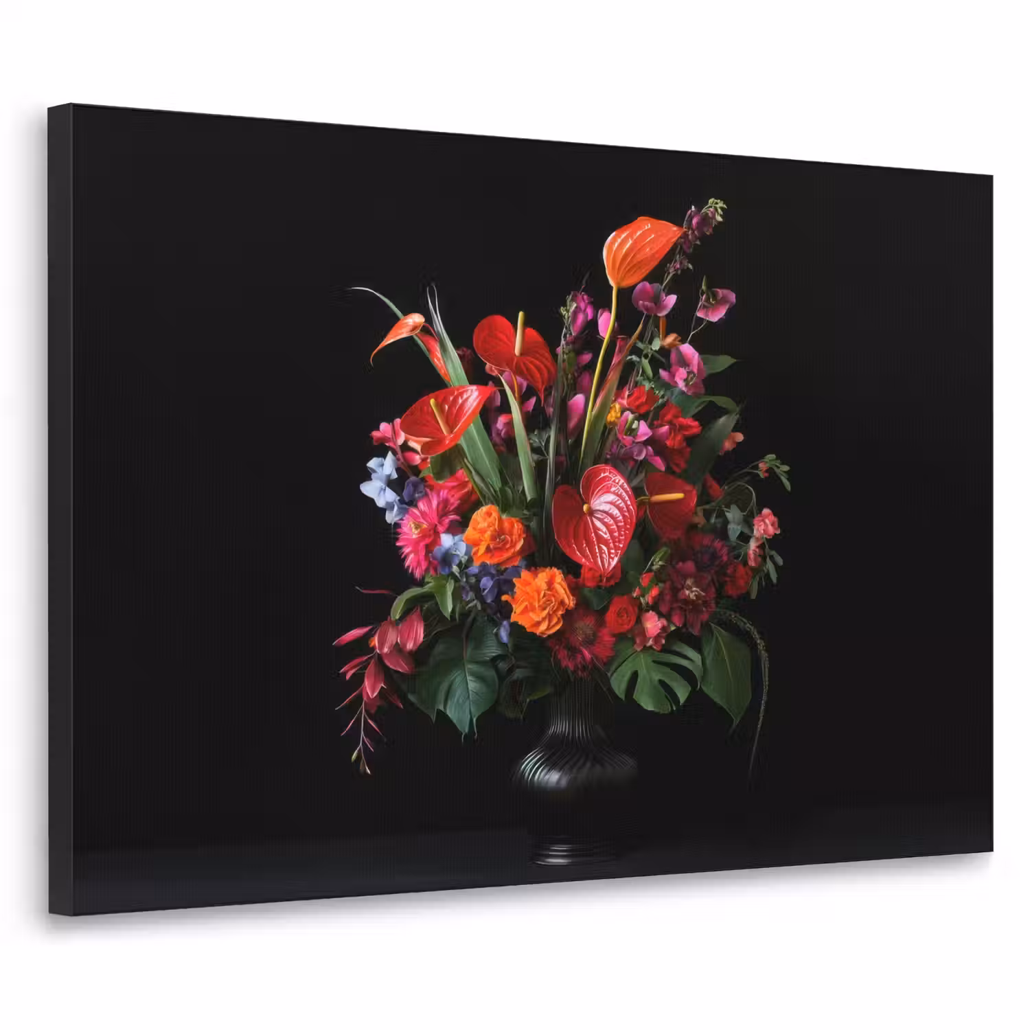 Bloemen - Boeket - Sierlijk Textielframe - compleet frame klein -3d