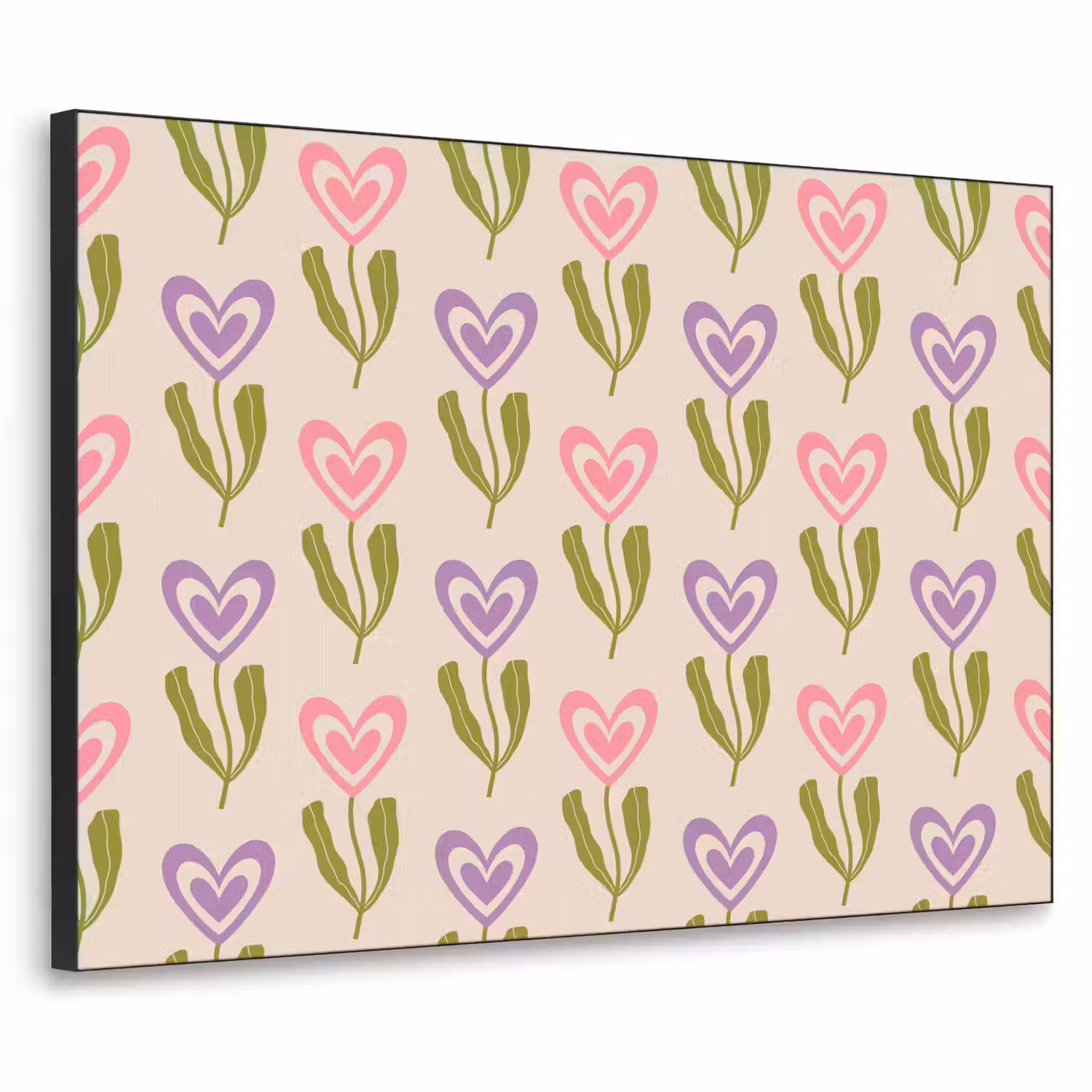 Bloemen - Hartjes - Patroon Textielframe - compleet frame klein 947 -3d