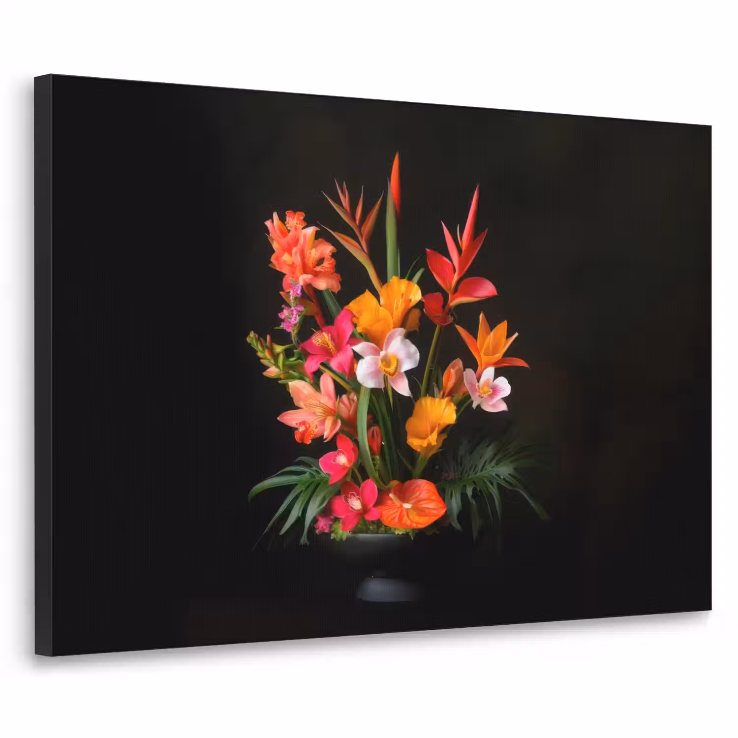 Boeket - Bloemen - Exotisch Textielframe - compleet frame klein -3d