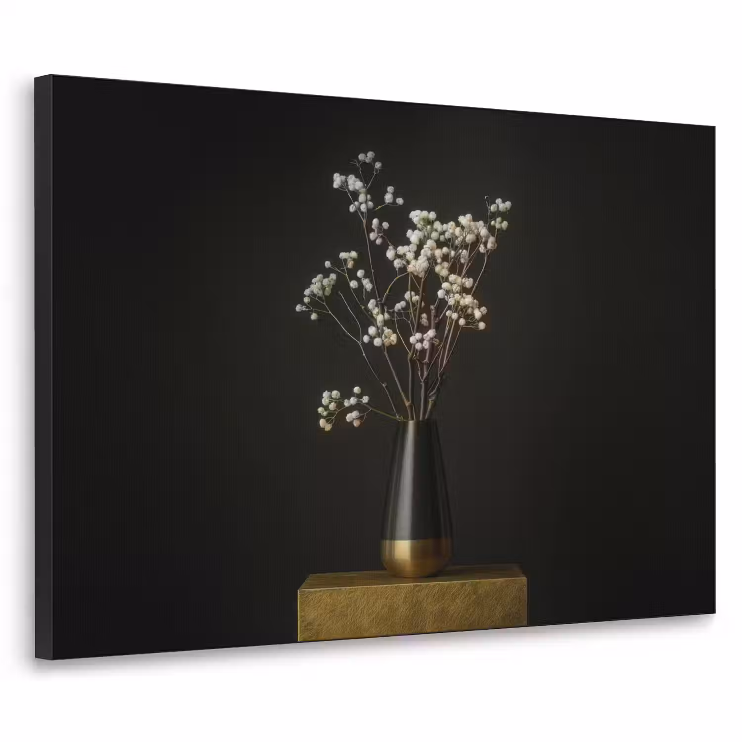 Bloembollen - Wit - Vaas - Minimalistisch Textielframe - compleet frame klein -3d
