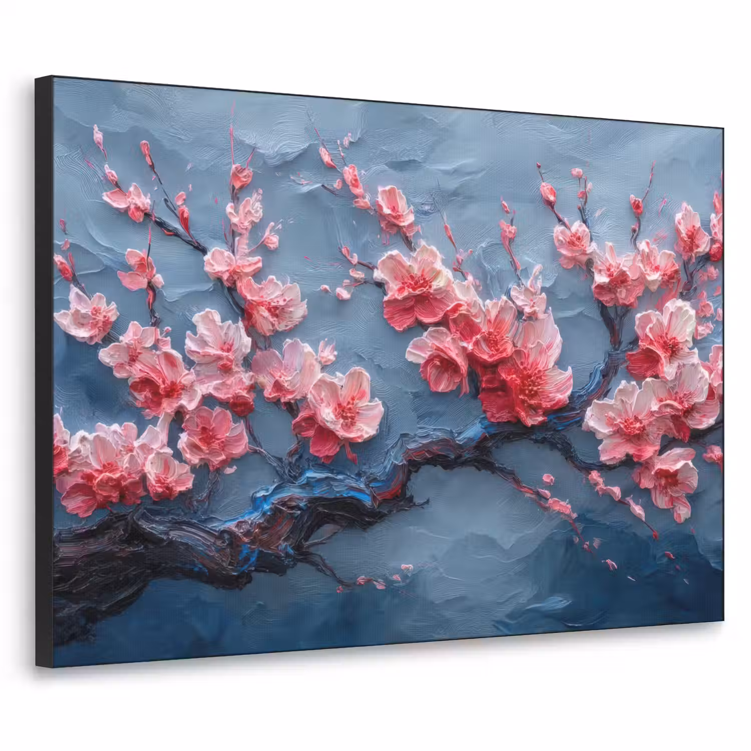Bloesem - Bloem - Roze - Tak Textielframe - compleet frame klein -3d