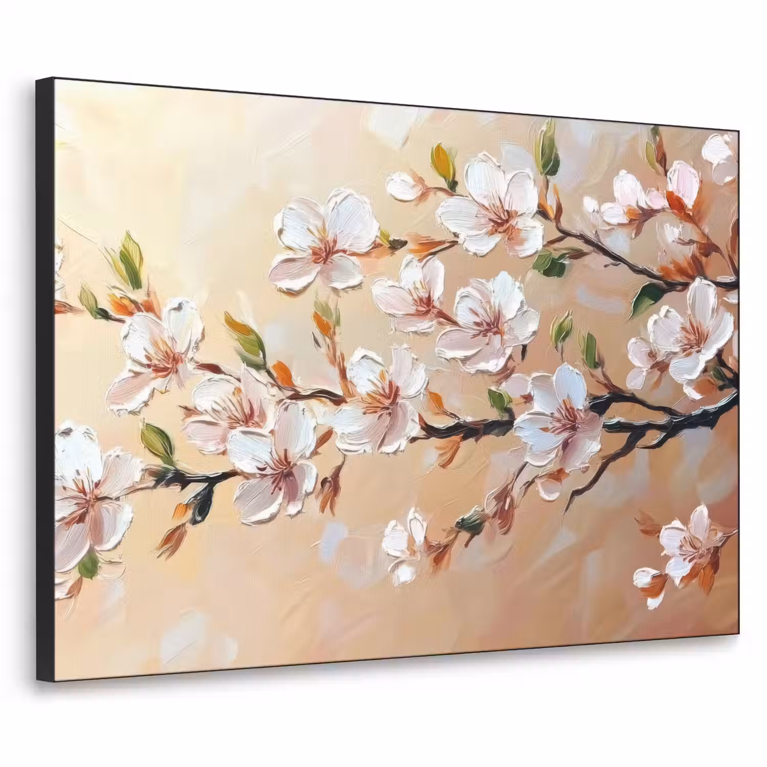 Bloesemtakken - Schilderachtig - Roze Textielframe - compleet frame klein -3d
