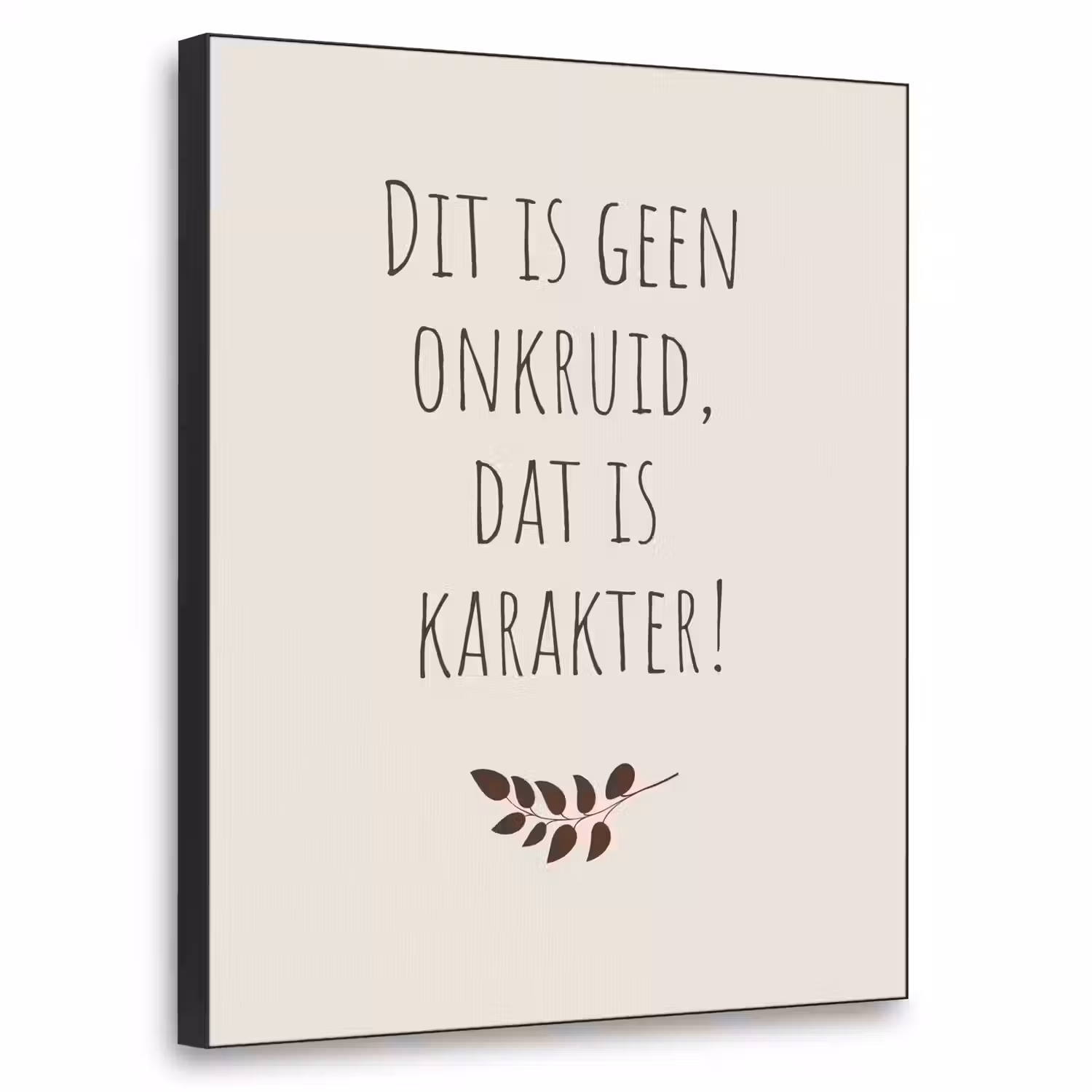 Bruin - Minimalistisch - Quote - Zomer Textielframe - compleet frame klein -3d