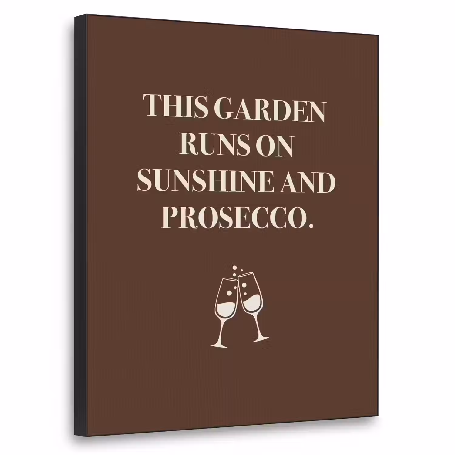 Bruin - Zomer - Quote - Drinken Textielframe - compleet frame klein -3d