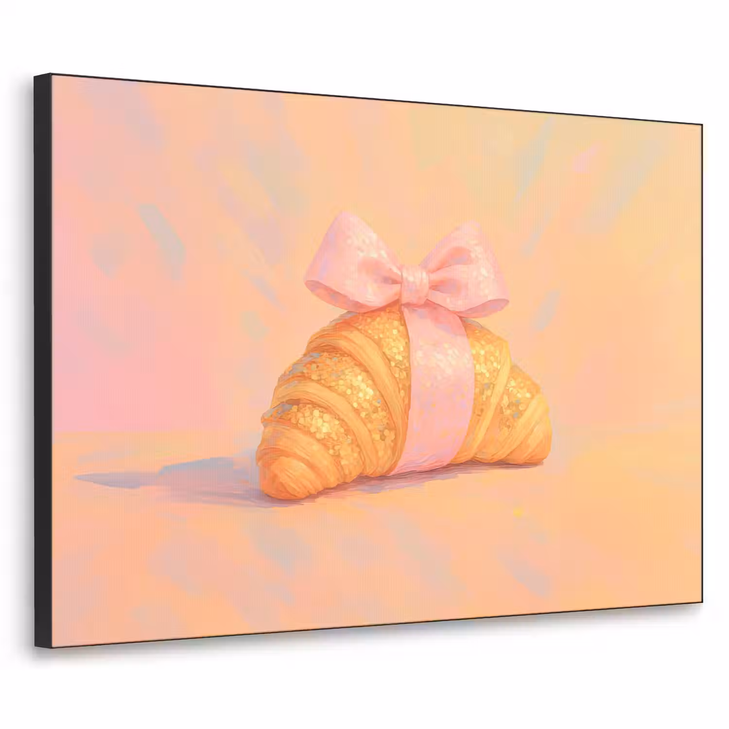 Croissant - Strik - Roze Textielframe - compleet frame klein -3d