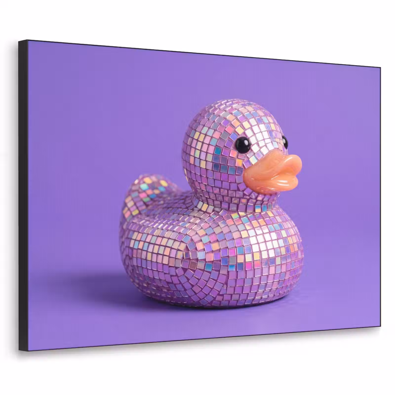 Art Frame - Disco - Ente - Lila - Disco - Eend - Paars Textielframe zwart klein