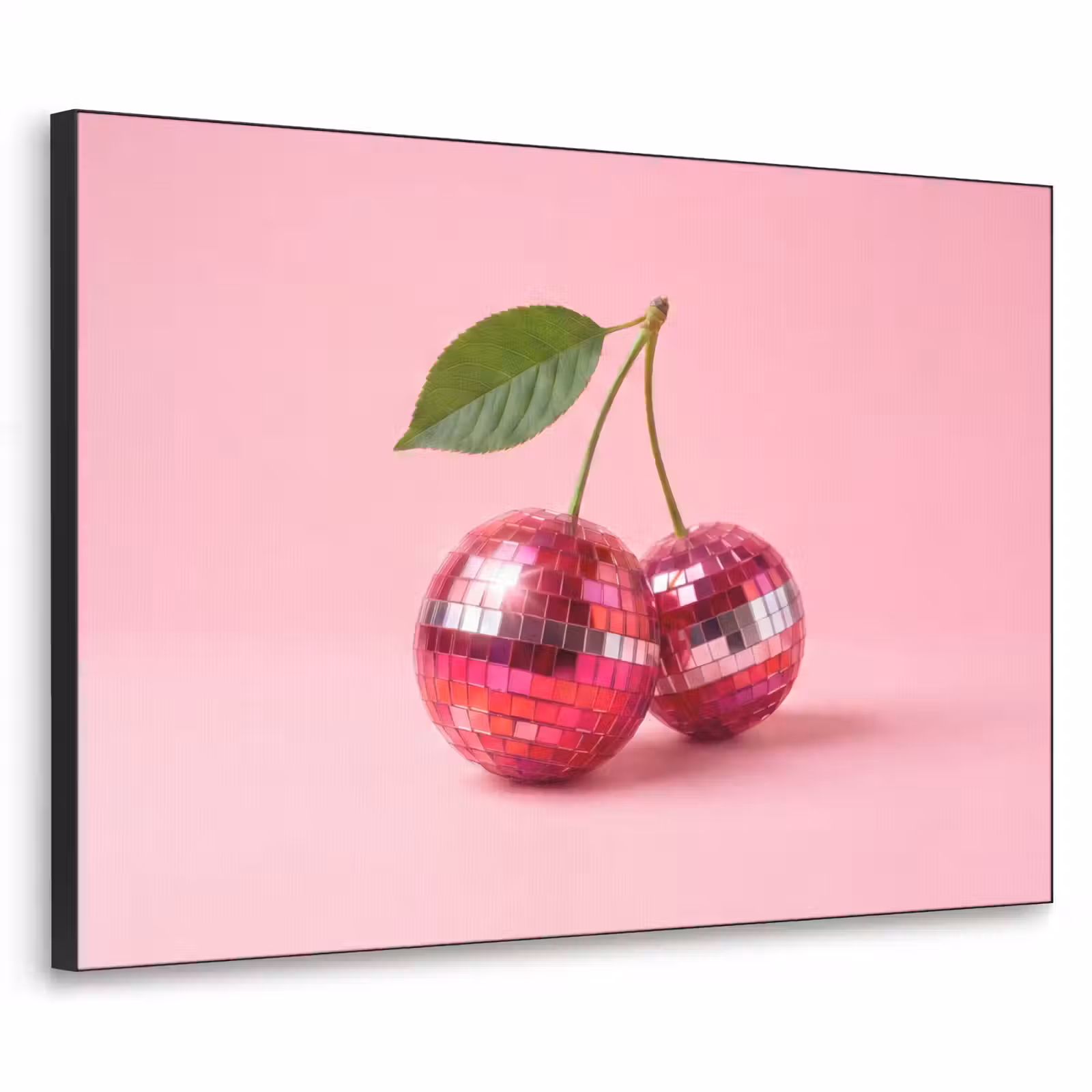 Art Frame - Disco - Kirsche - Rosa - Disco - Kersen - Roze Textielframe zwart klein