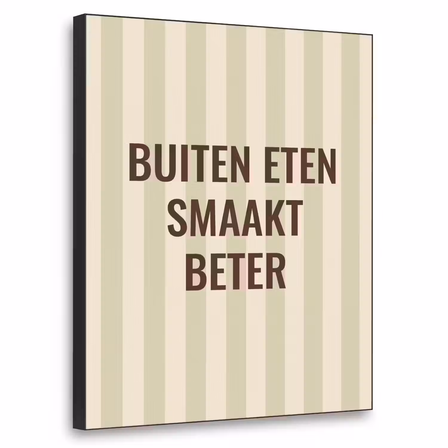 Buiten - Quote - Strepen - Zomer Textielframe - compleet frame klein -3d