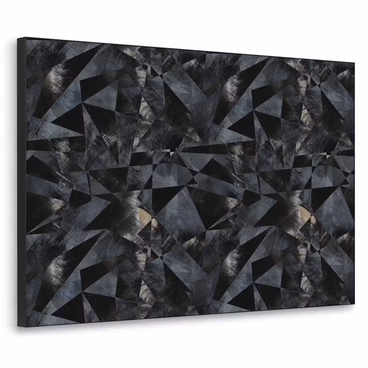 Driehoeken - Abstract - Donker Textielframe - compleet frame klein 947 -3d
