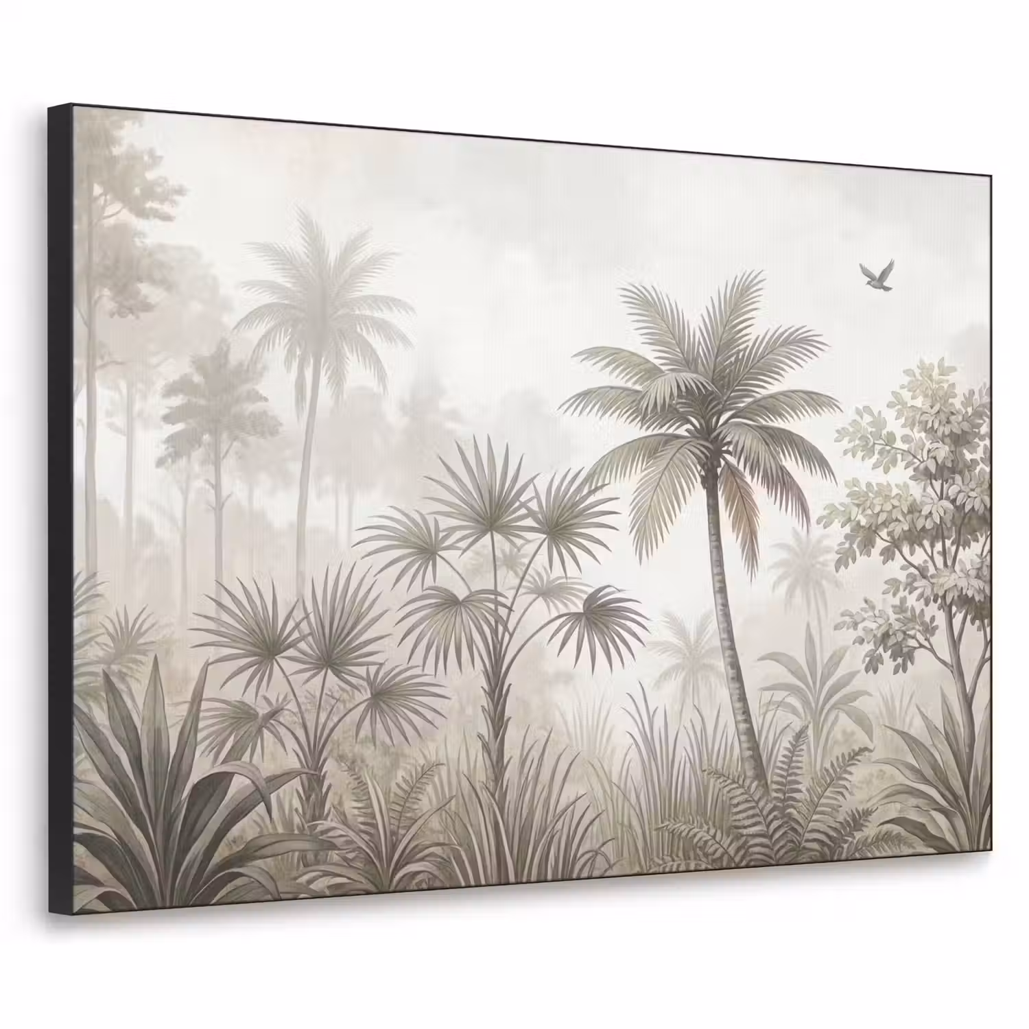 Jungle - Palmbomen - Natuur Textielframe zwart klein -3d