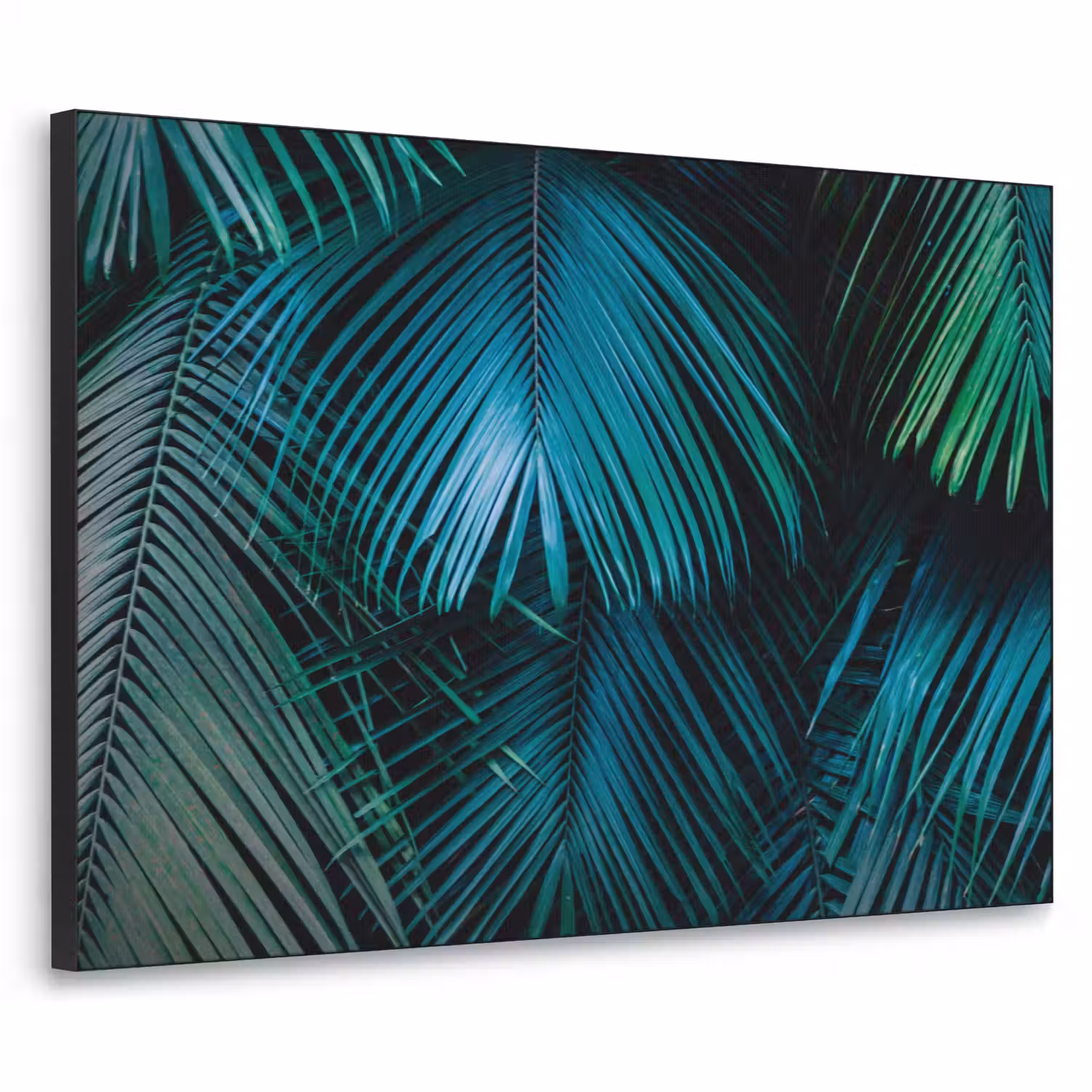 Jungle - Palmblad - Natuur Textielframe zwart klein -3d