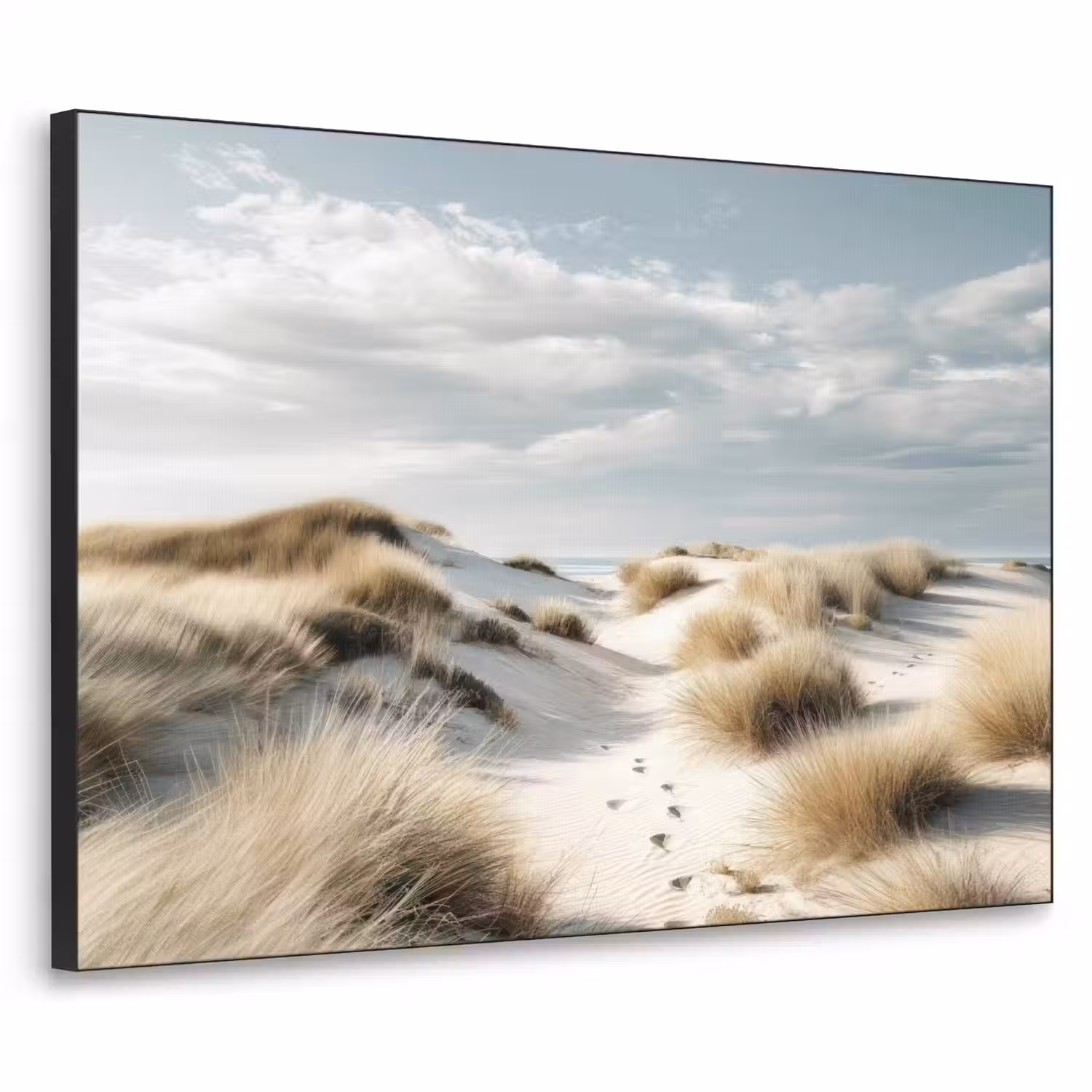 Duinen - Gras - Sporen - Wolken Textielframe - compleet frame klein -3d