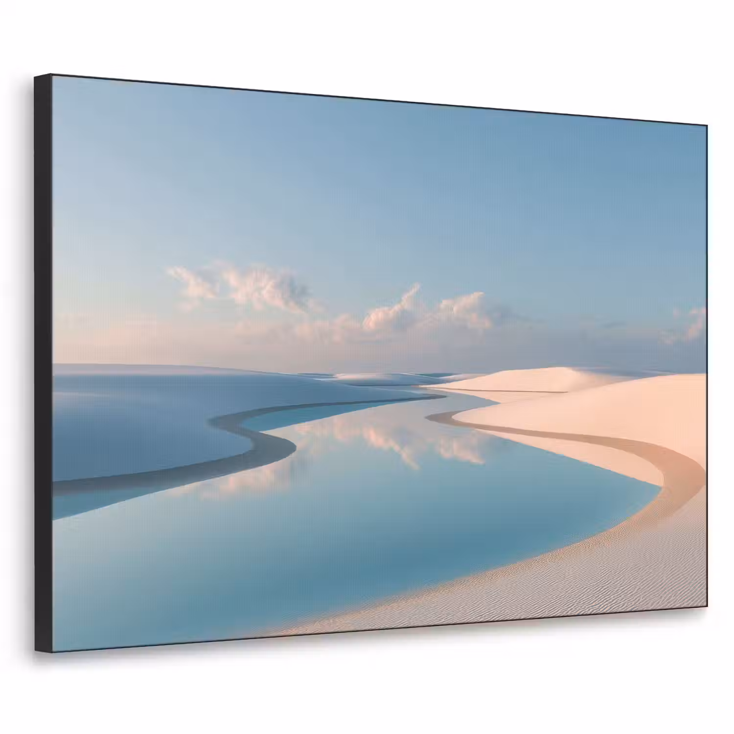Duinen - Waterplas - Oneindige rust Textielframe - compleet frame klein -3d