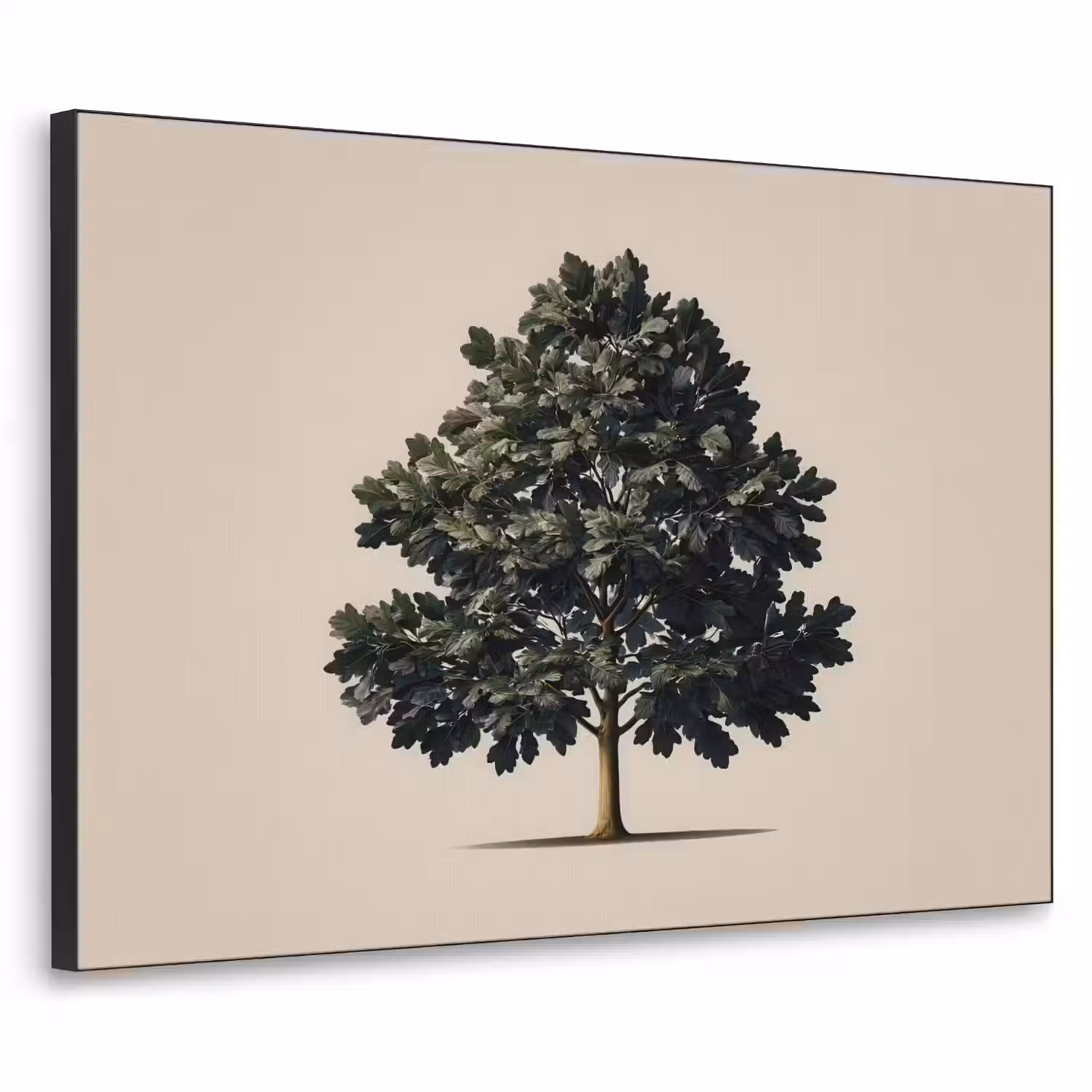 Eikenboom - Schaduw - Egaal Textielframe - compleet frame klein -3d