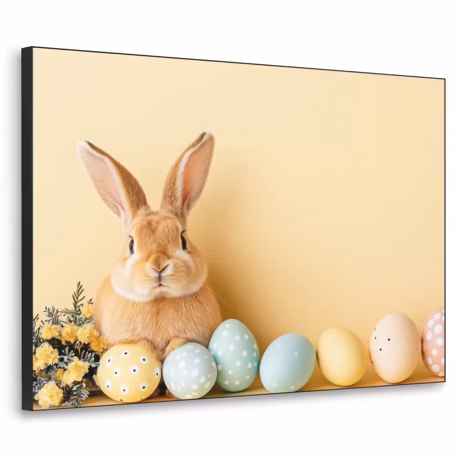 Eieren - Konijn - Pasteltinten Textielframe - compleet frame klein -3d