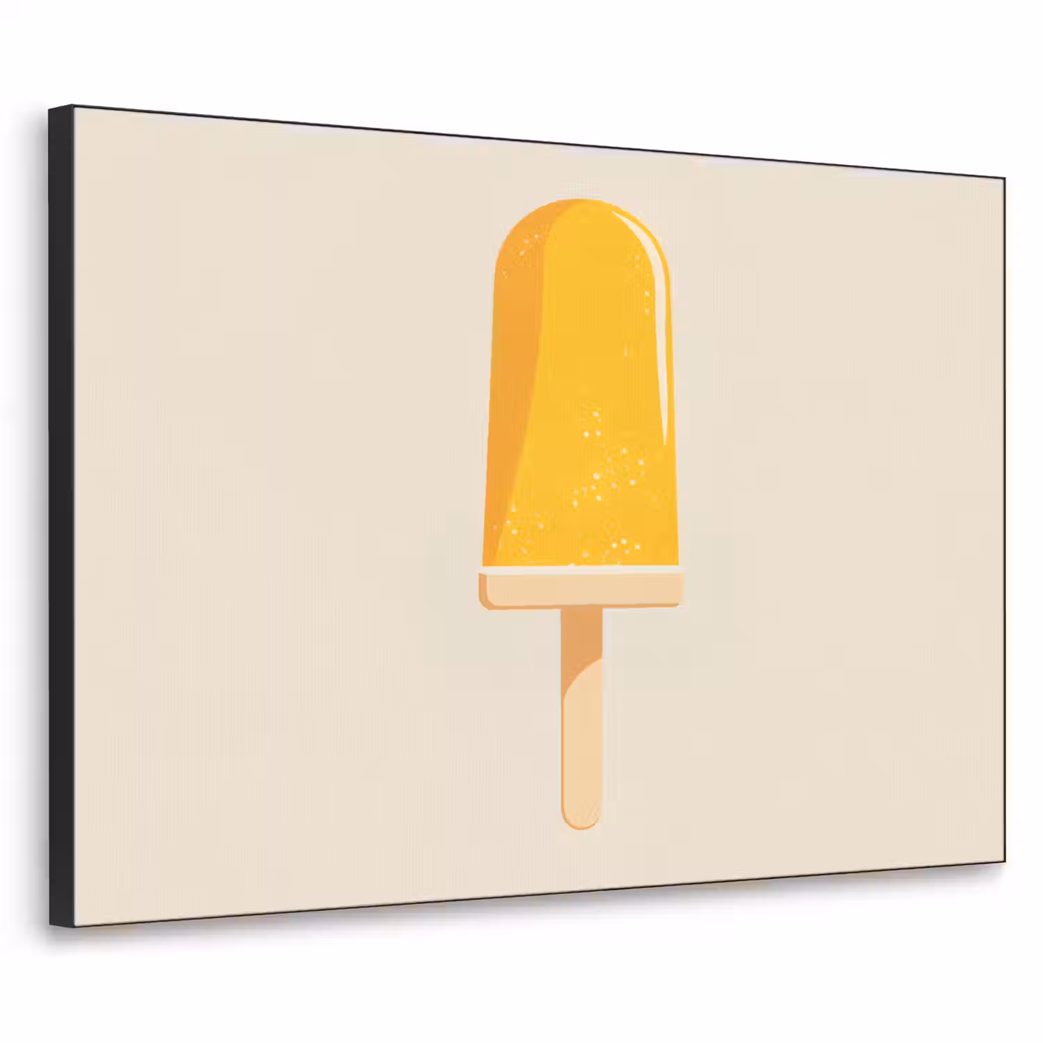 Oranje - Stokje - Waterijsje Textielframe - compleet frame klein -3d