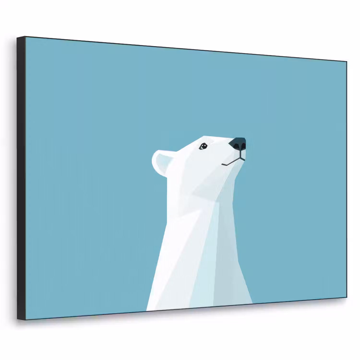 Ijsbeer - Lichtblauw - Minimalistisch Textielframe - compleet frame klein -3d