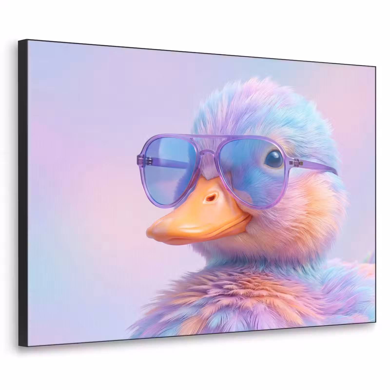 Art Frame - Ente - Brille - Pastell - Eend - bril - Pastel Textielframe zwart klein