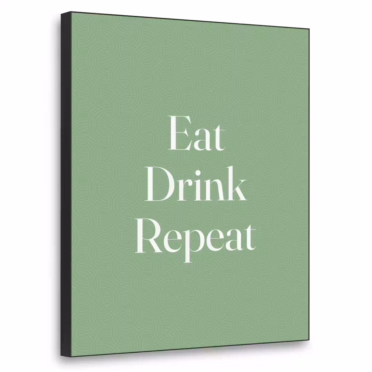 Eten - Drinken - Tekst - Mintgroen Textielframe - compleet frame klein -3d