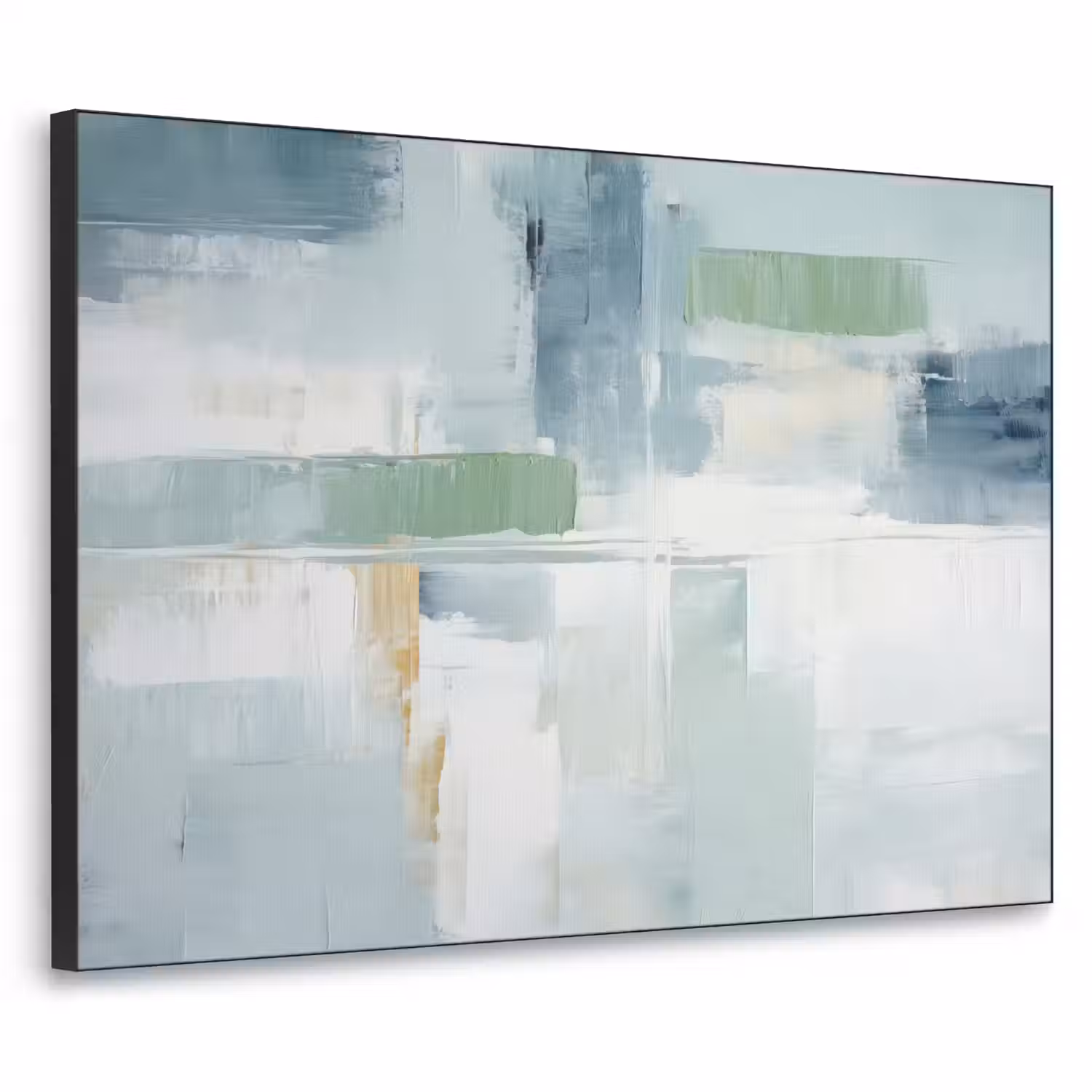 Verf - Moderne kunst - Abstract - Grijs Textielframe zwart klein -3d