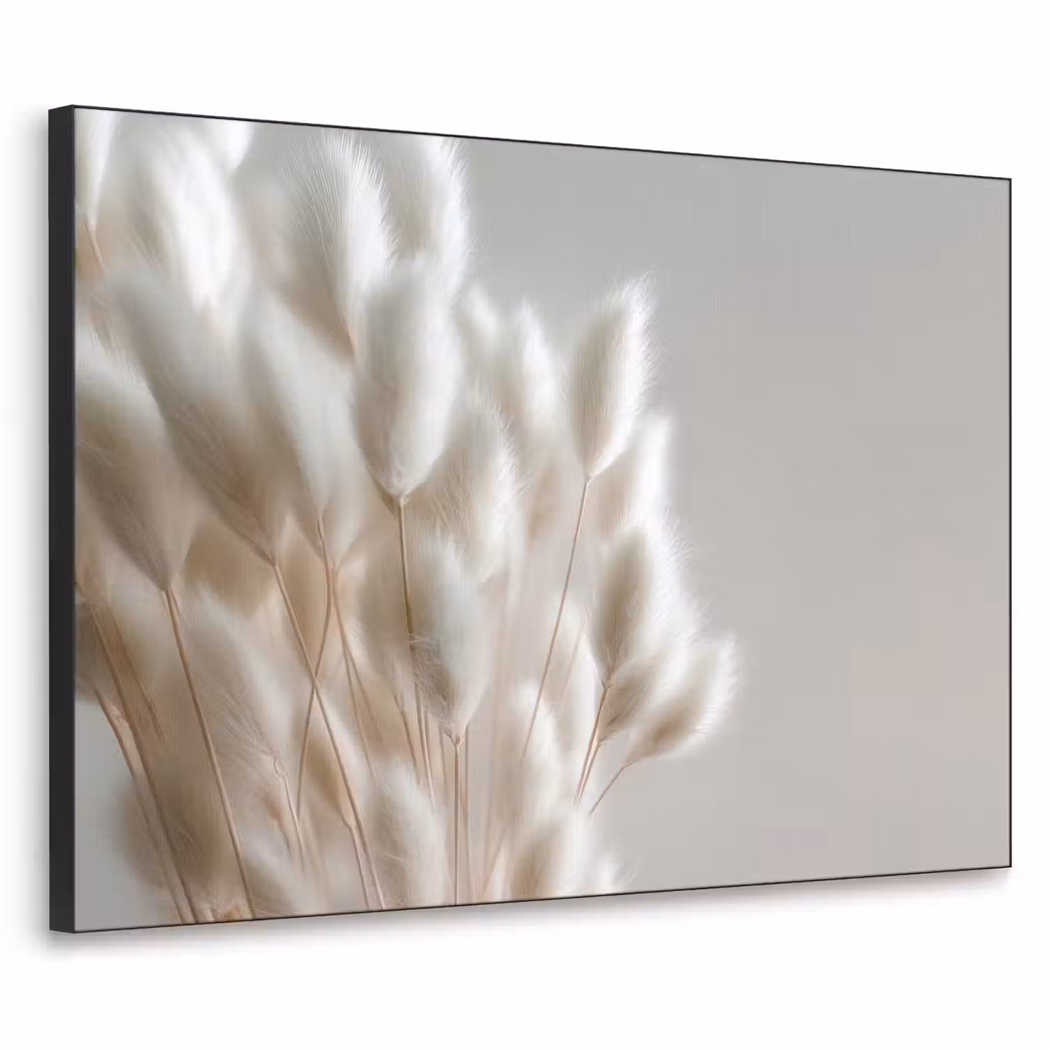 Pluimen - Beige - Minimalistisch Textielframe - compleet frame klein -3d