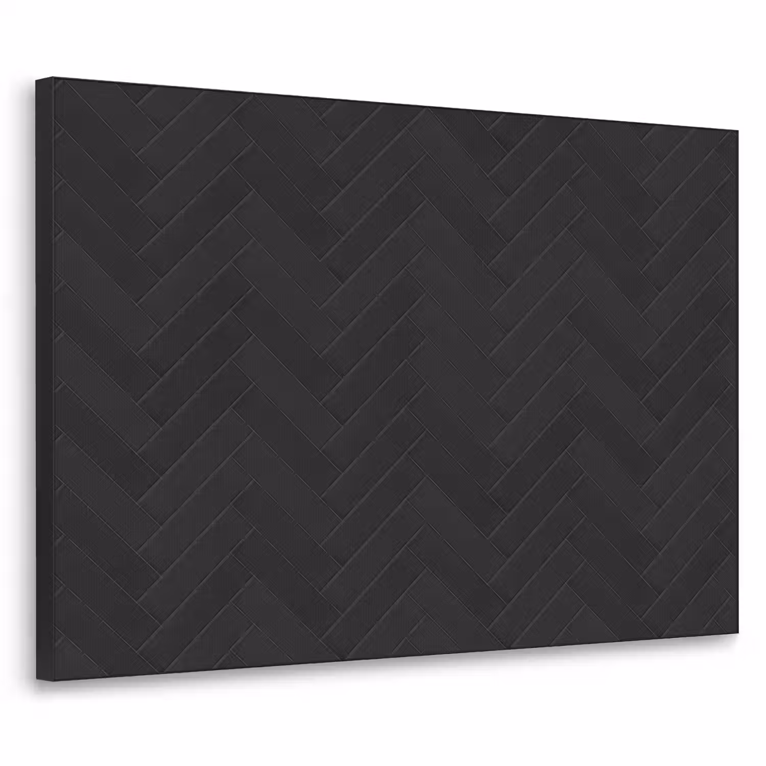 Visgraat - Wandtegel - Mat - Zwart Textielframe zwart klein 947 -3d