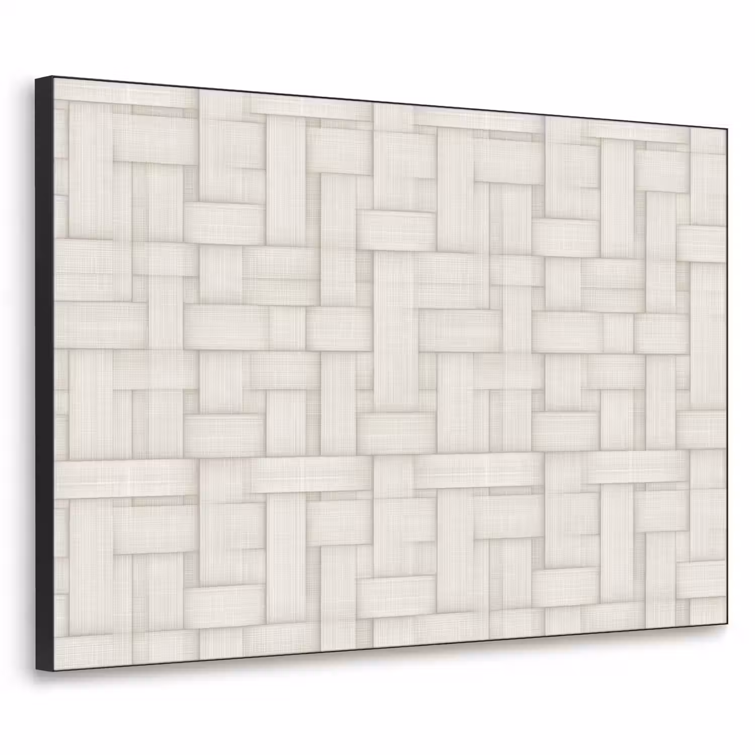 Vlechtwerk - Banen - Beige Textielframe zwart klein 947 -3d