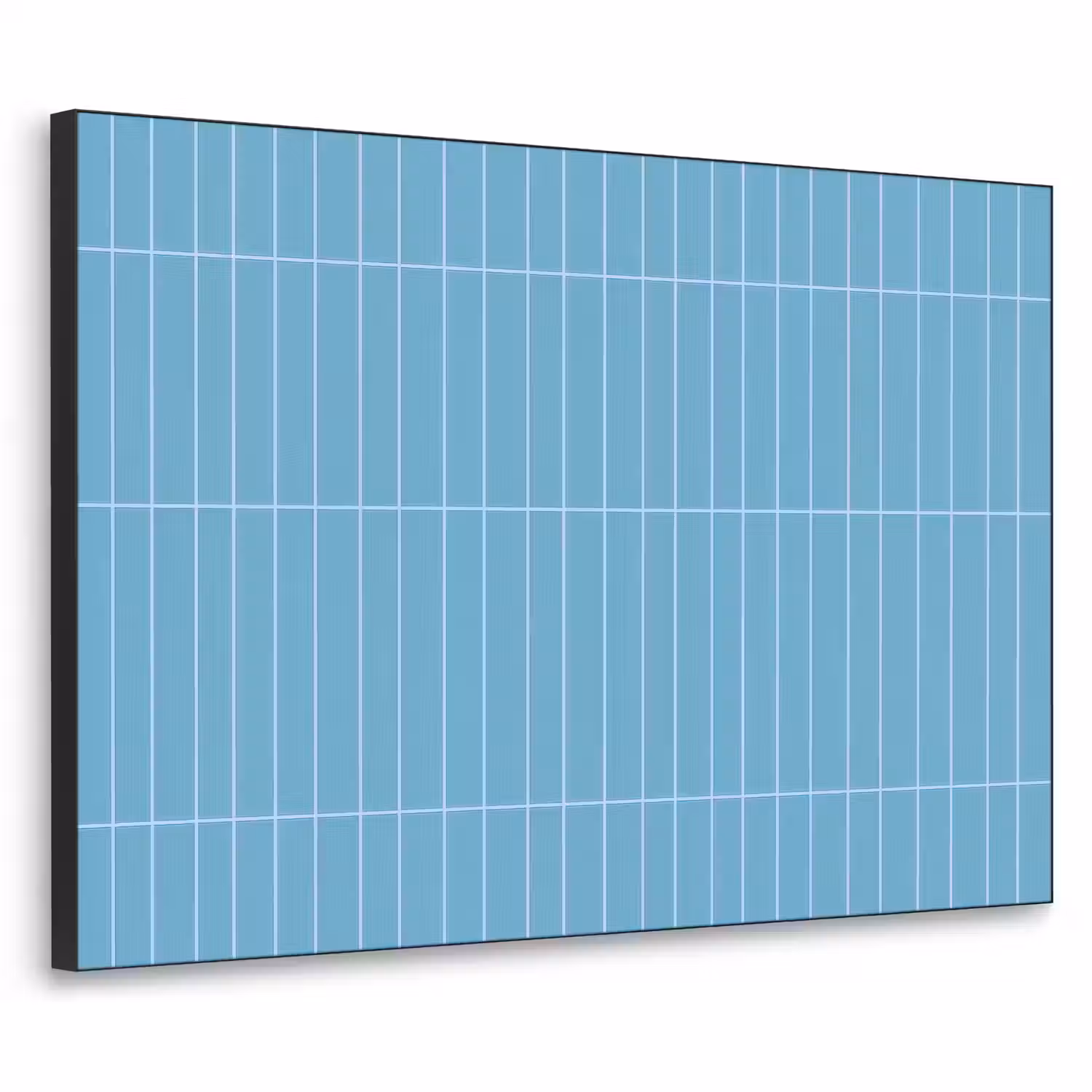 Tegel - Langwerpig - Patroon - Blauw Textielframe zwart klein 947 -3d