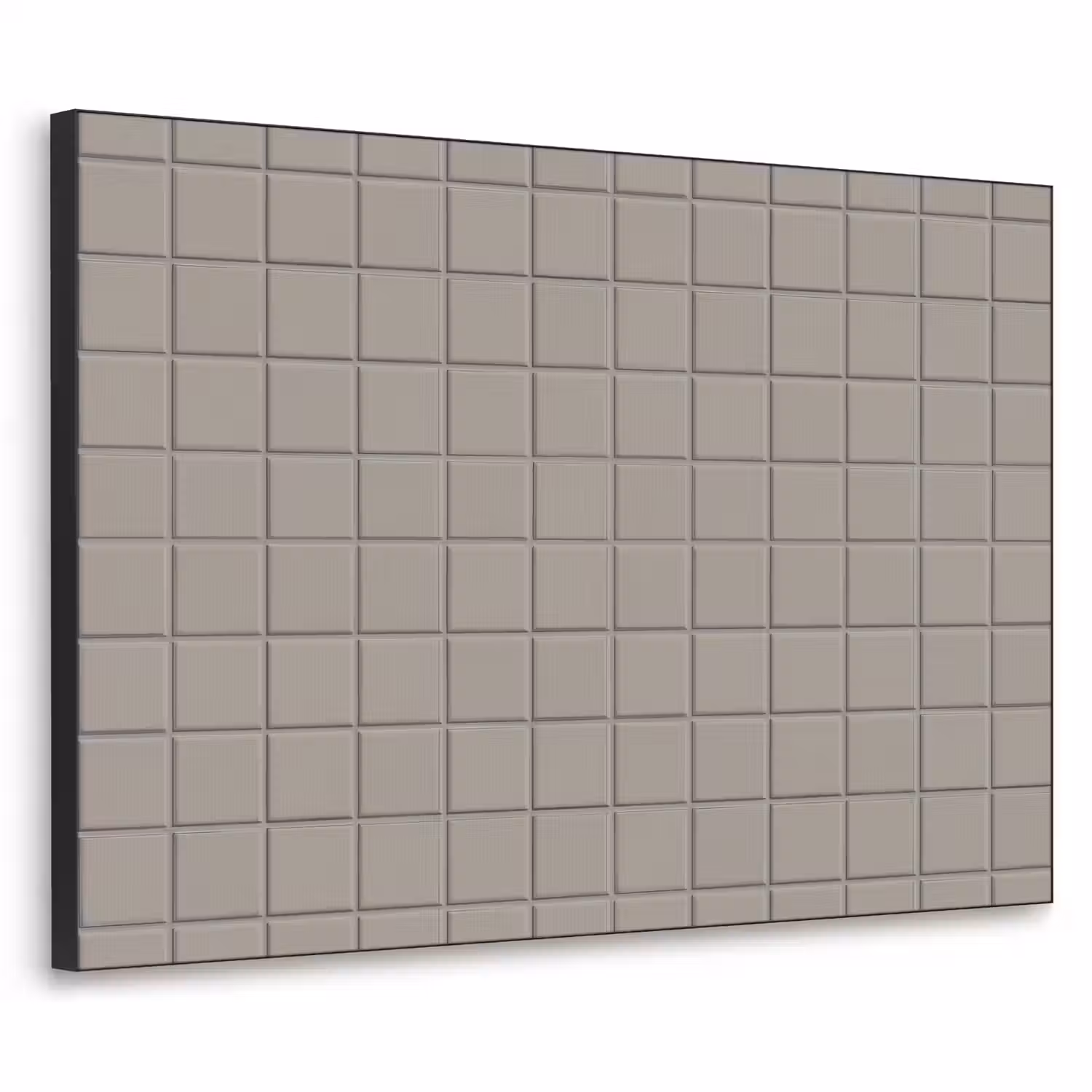 Tegel - Patroon Kiezel - Grijs Textielframe zwart klein 947 -3d