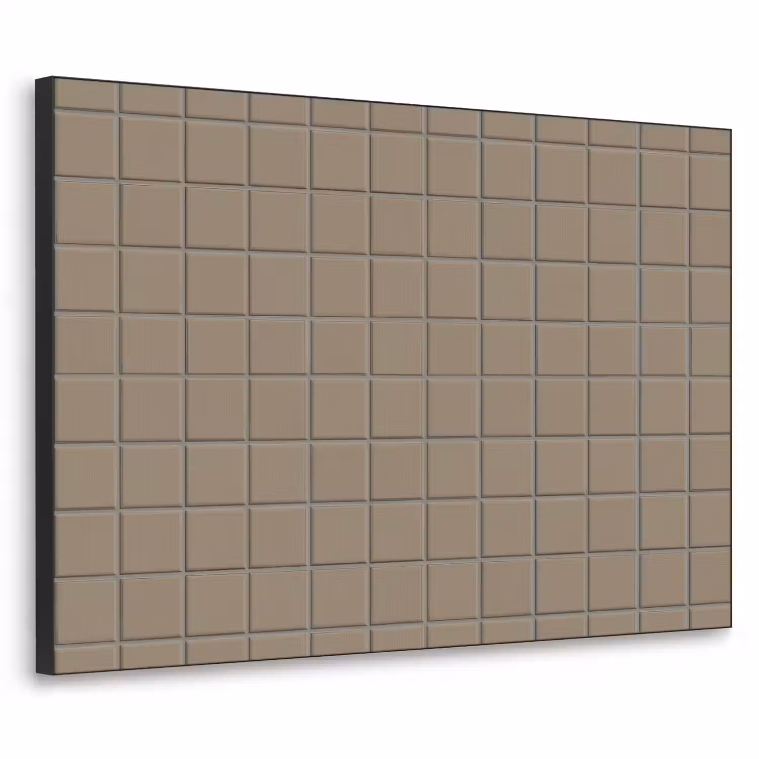 Tegel - Patroon - Taupe Textielframe zwart klein 947 -3d