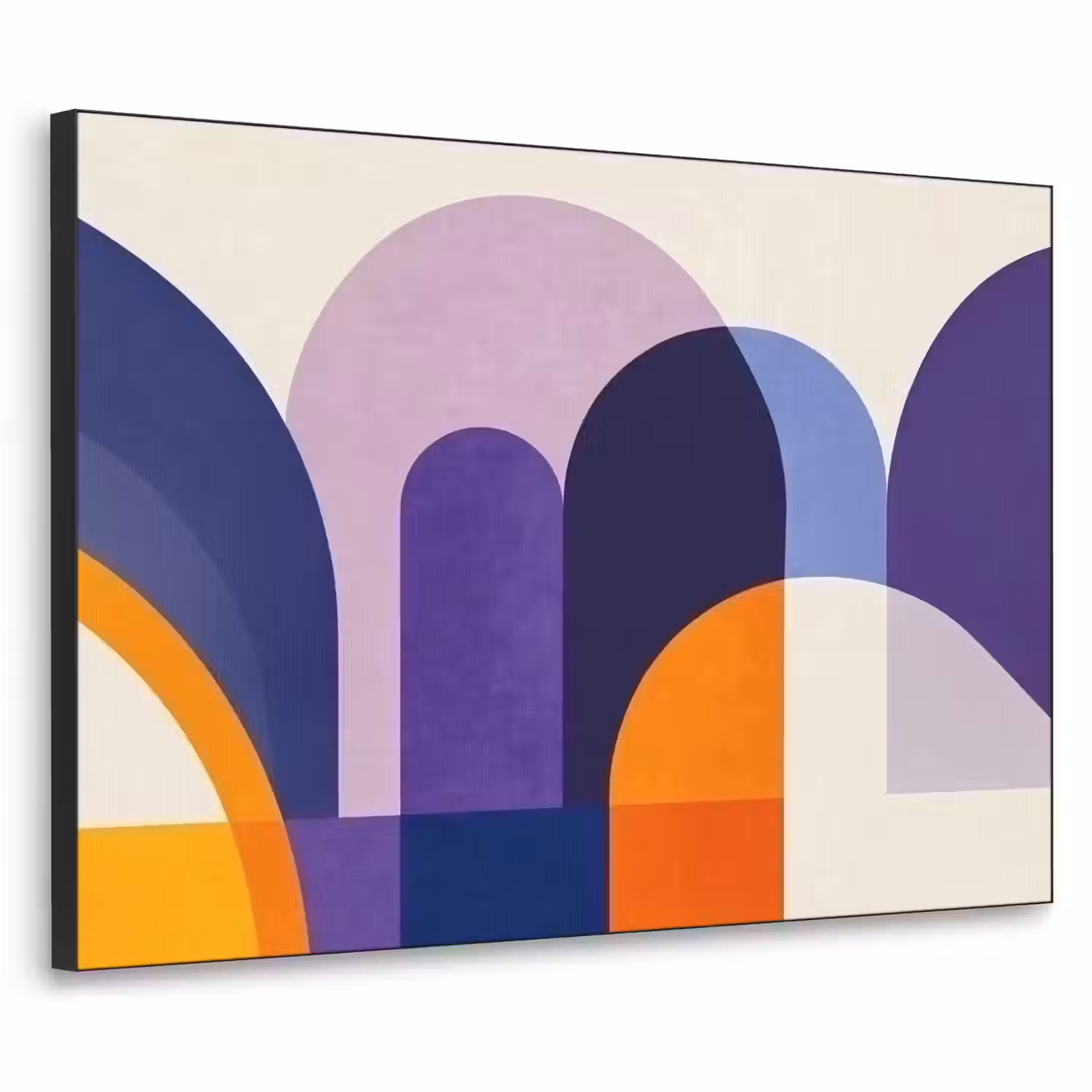 Vormen - Abstract - Grafisch - Oranje Textielframe - compleet frame klein -3d