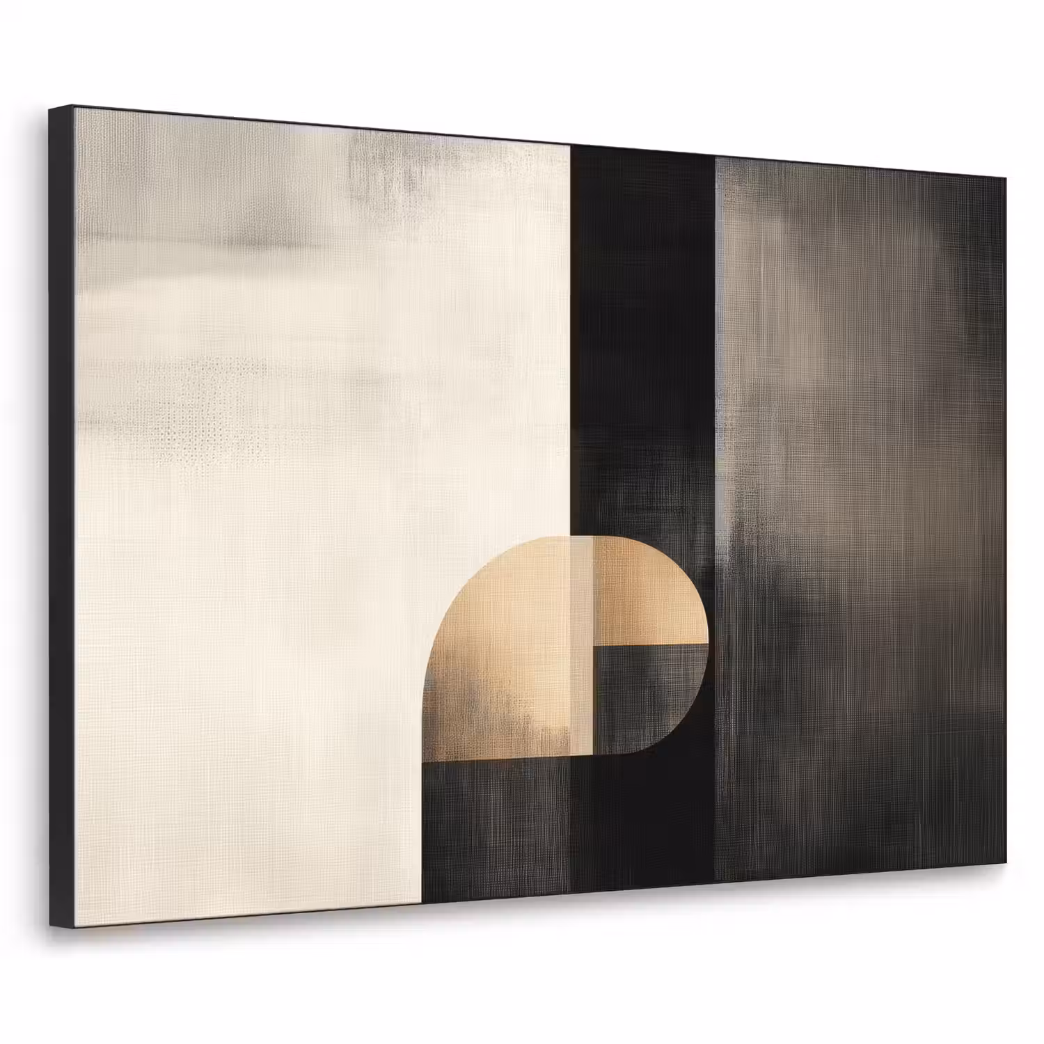 Vormen - Modern - Zwart Textielframe - compleet frame klein -3d