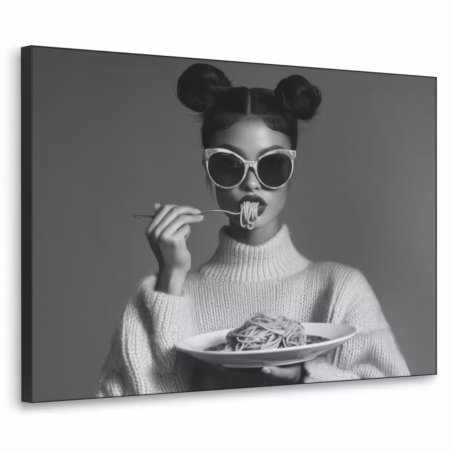 Vrouw - Pasta - Zonnebril Textielframe - compleet frame klein -3d
