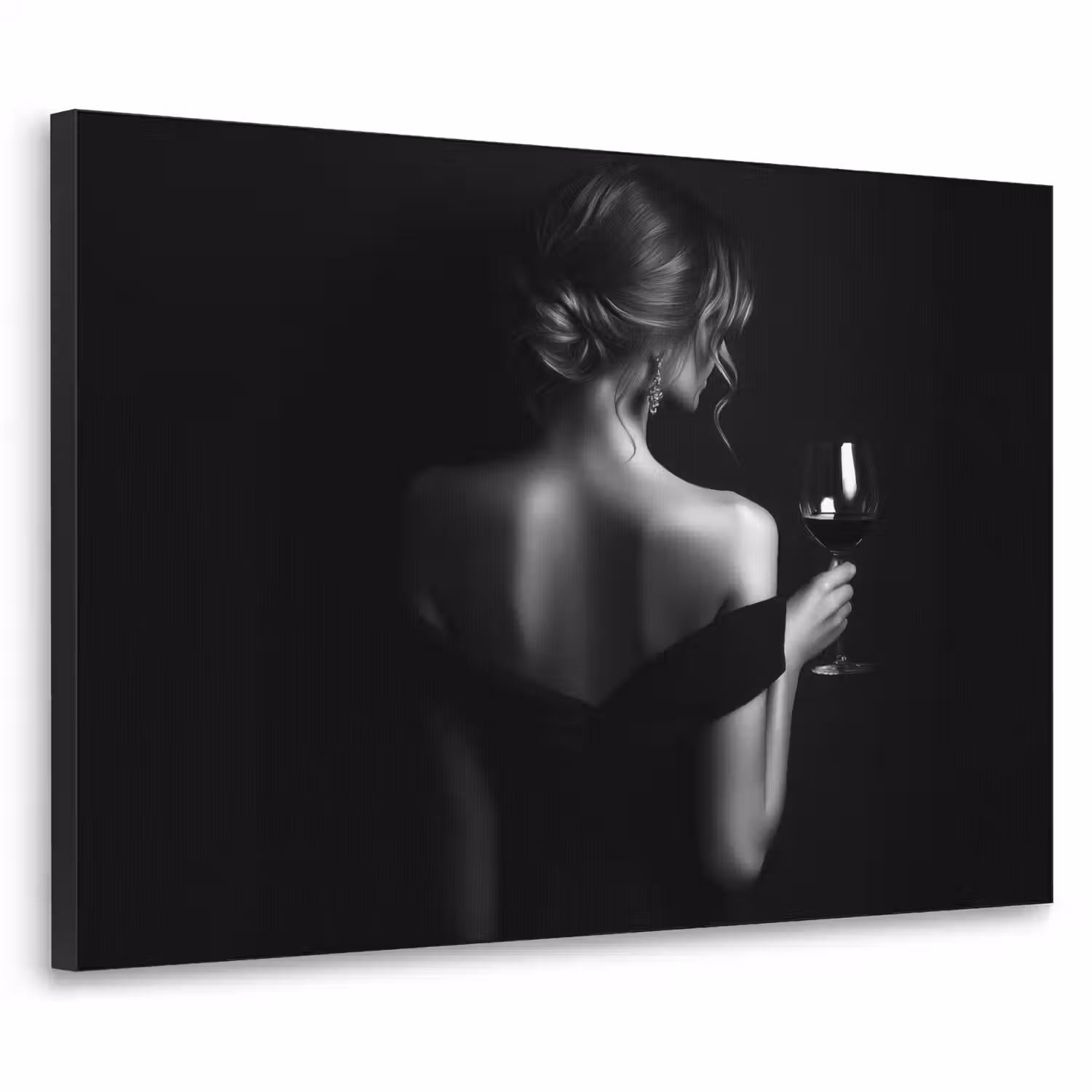 Vrouw - Wijn - Jurk Textielframe - compleet frame klein -3d