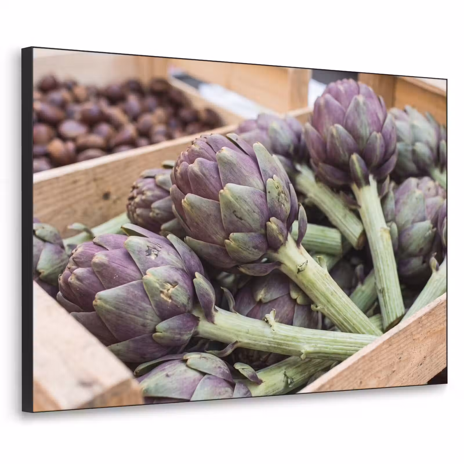 Art Frame - Gemüse – Markt – Frisch - Groenten - Markt - Vers Textielframe zwart klein