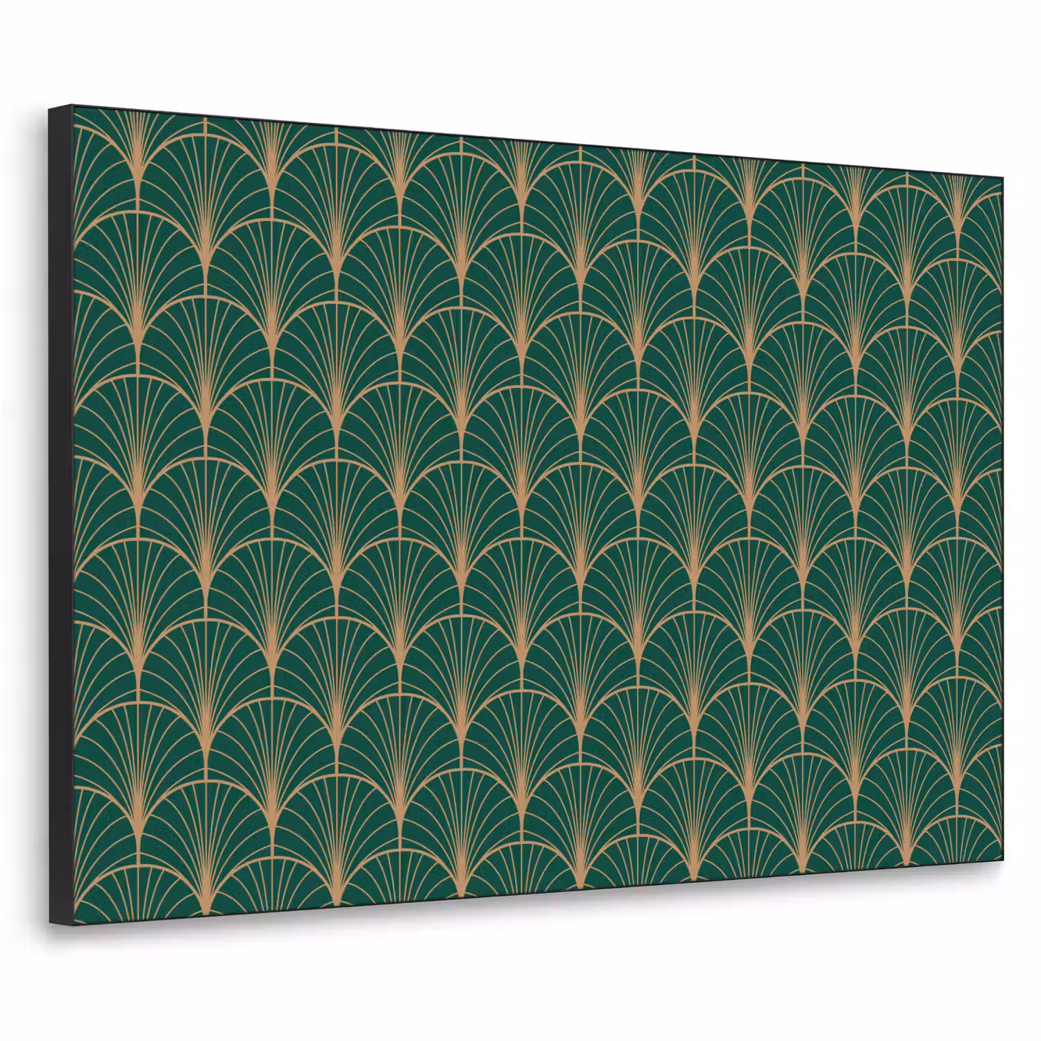 Patroon - Groen - Goud - Symmetrisch Textielframe - compleet frame klein 947 -3d
