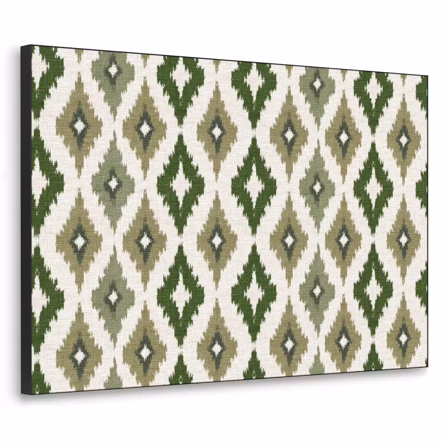 Geografisch - Ruitmotief - Groen Textielframe zwart klein 947 -3d