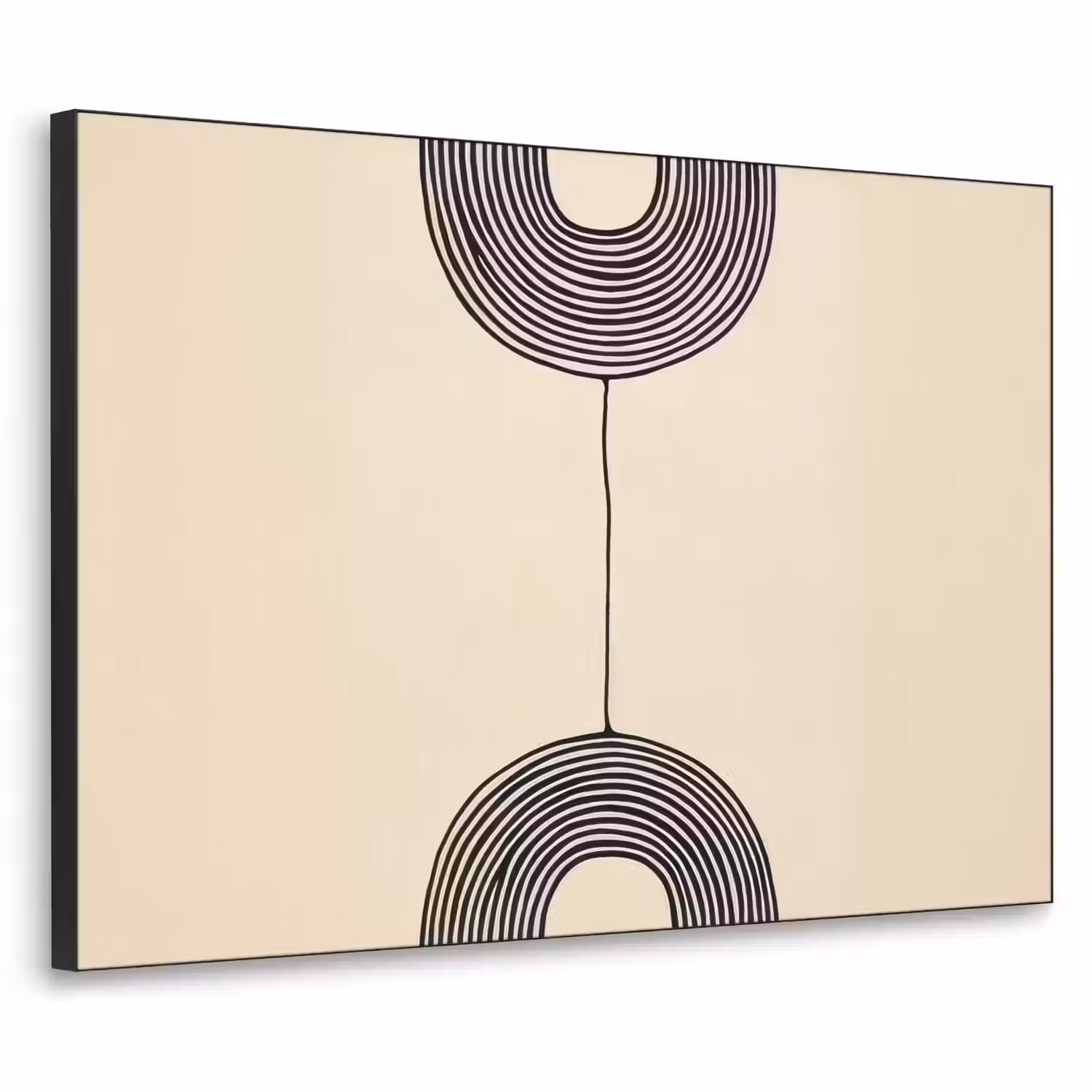 Geometrische bogen - Minimalistisch - Symmetrisch Textielframe - compleet frame klein -3d