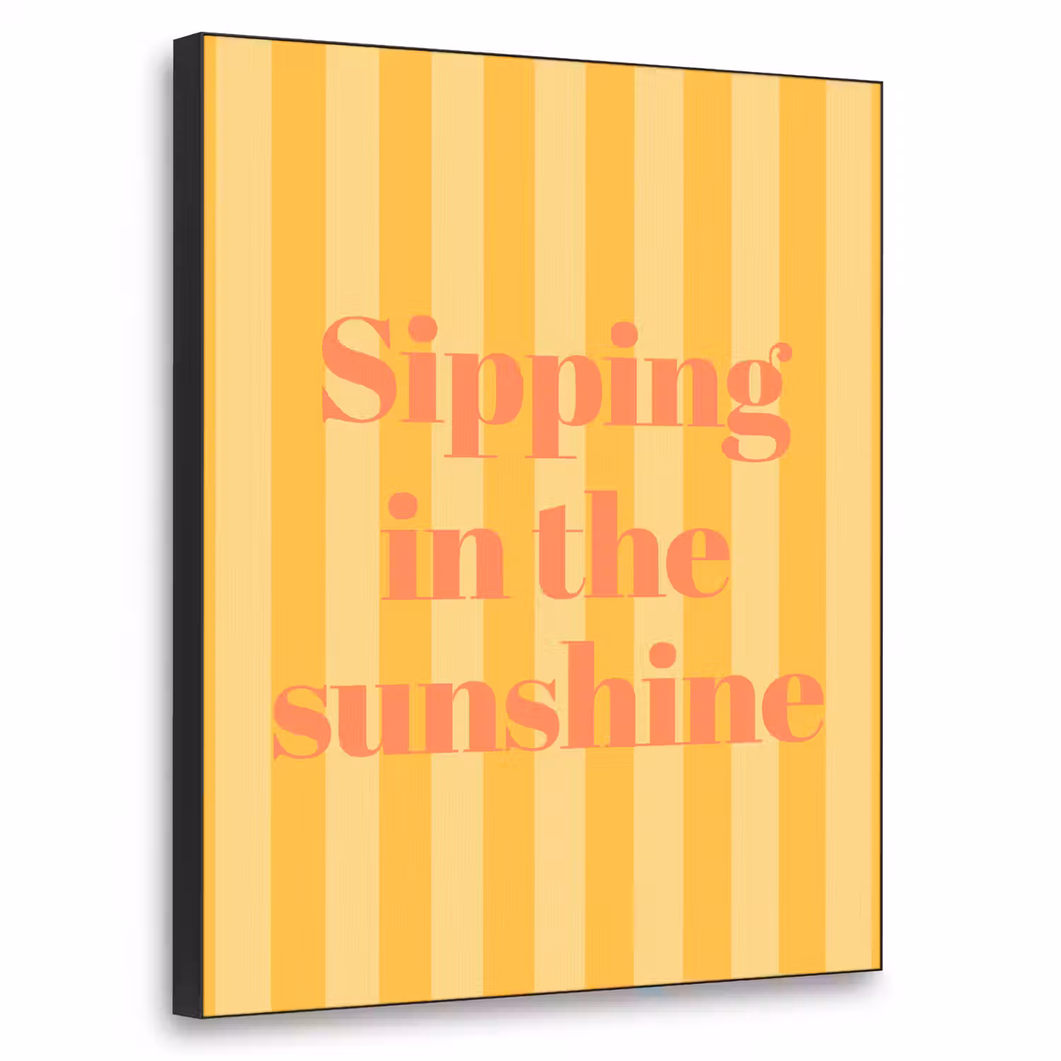 Gestreept - Geel - Sunshine - Letters Textielframe - compleet frame klein -3d
