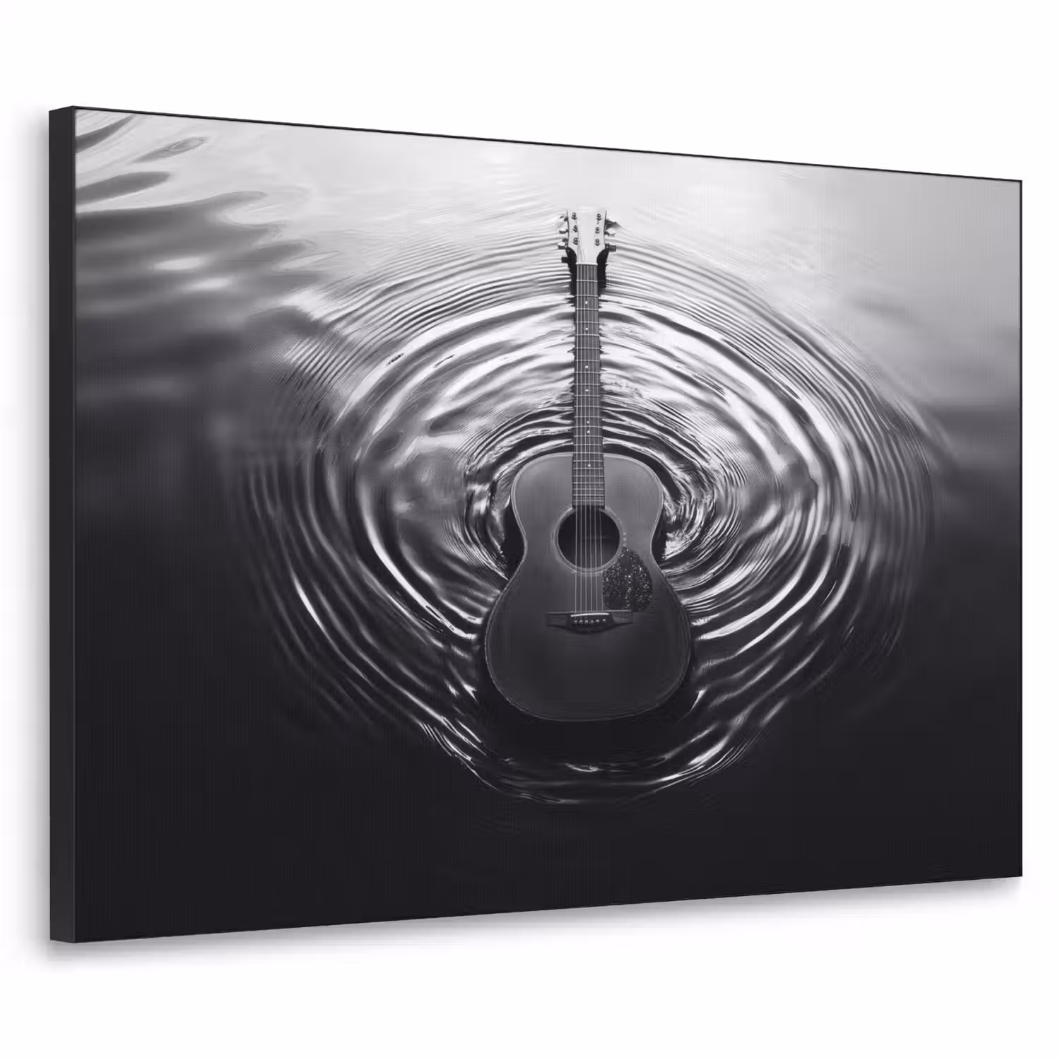 Gitaar - Hout - Water Textielframe - compleet frame klein -3d