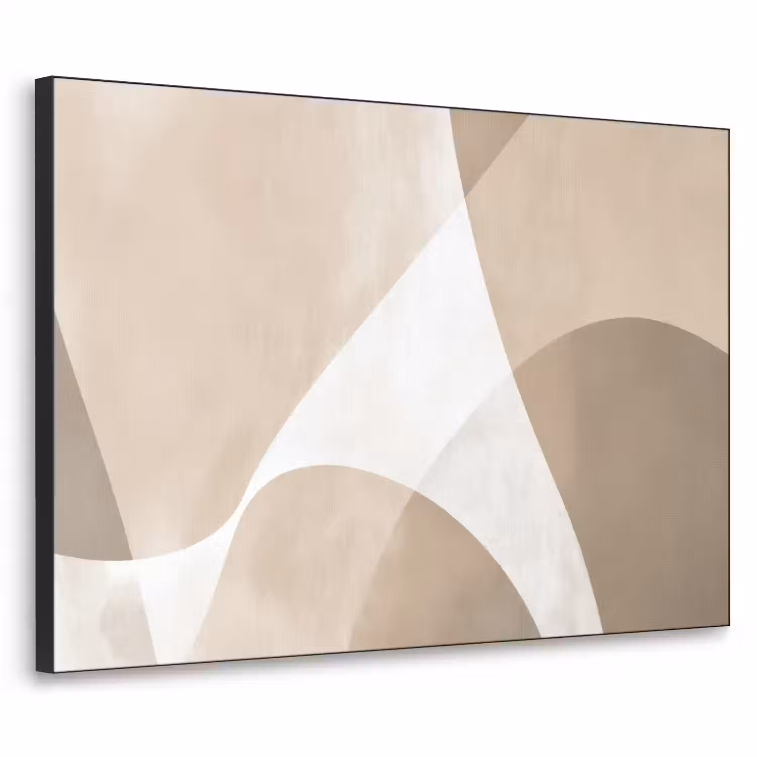 Vloeiende vlakken - Harmonieus - Golvend Textielframe - compleet frame klein -3d