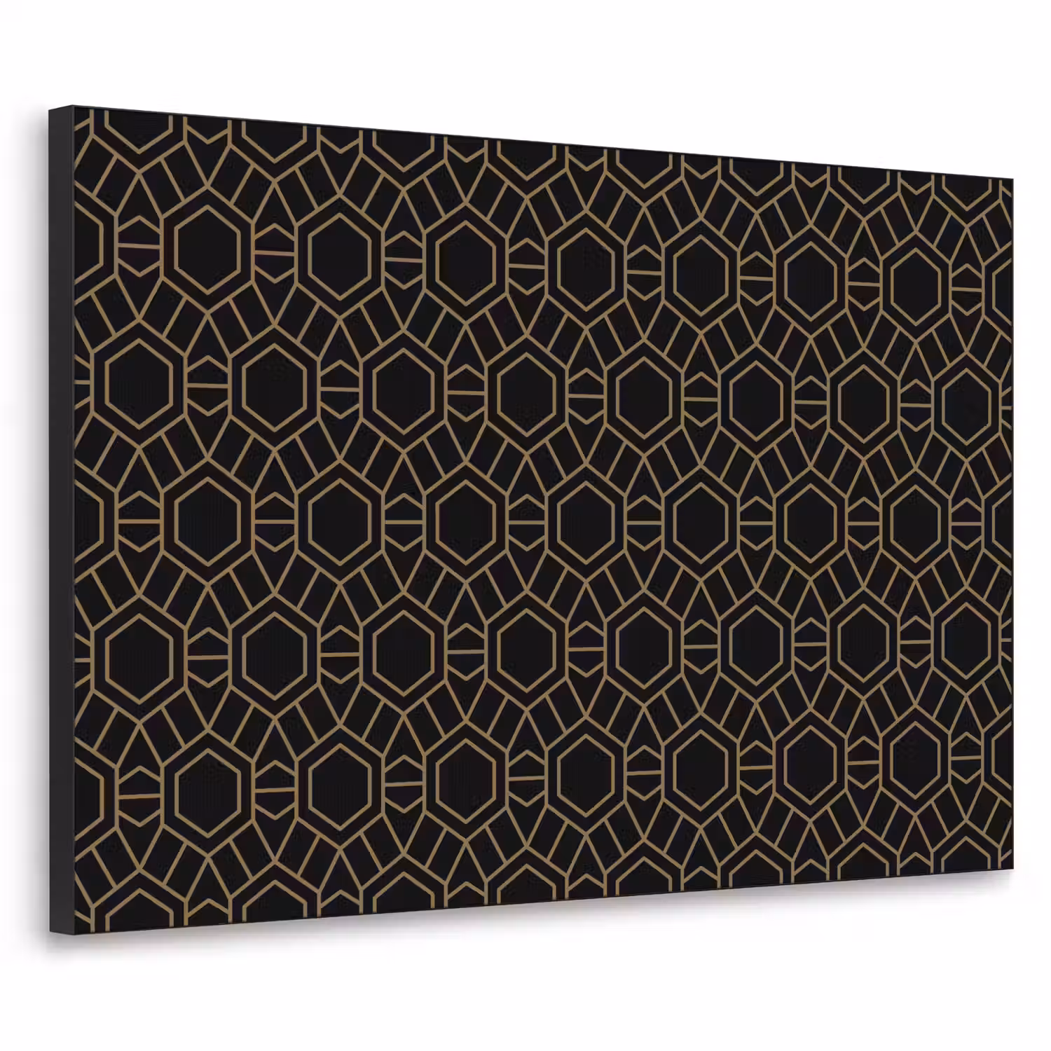 Goud - Zwart - Rozetstructuur Textielframe - compleet frame klein 947 -3d